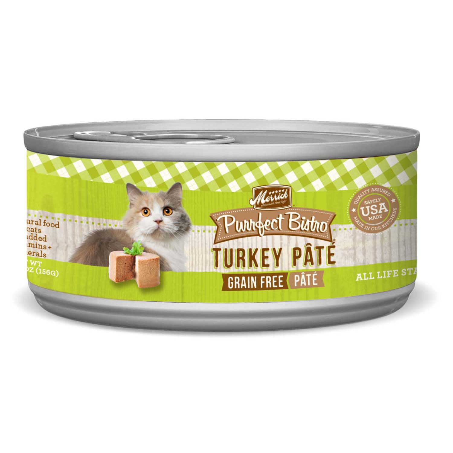 Merrick Purrfect Bistro Grain Free Turkey Pate Canned Cat Food, 5.5 oz. Petco