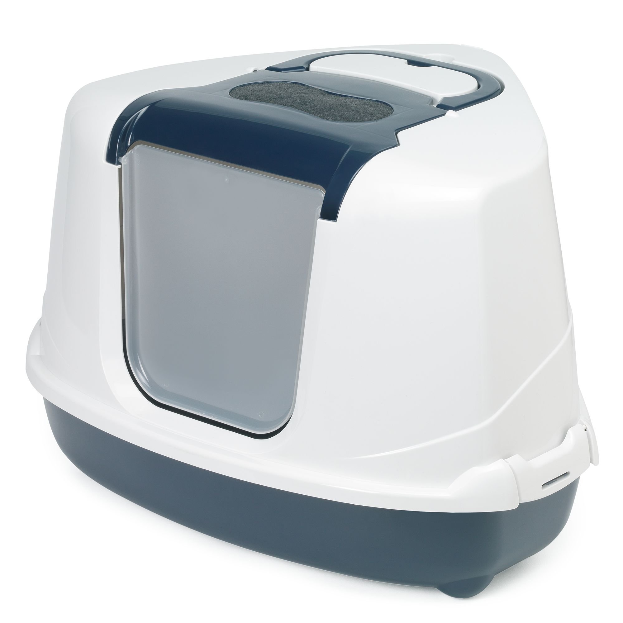 Moderna Flip Top Corner Enclosed Cat Litter Box, 15" L X 22" W X 17" H