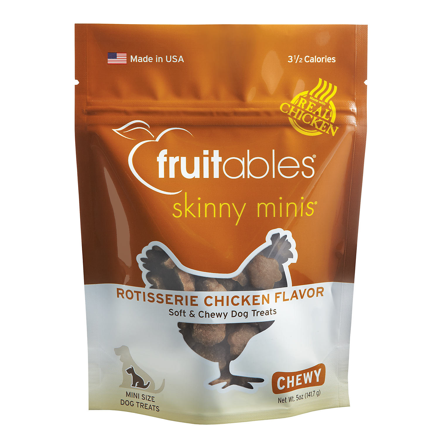 Fruitables Skinny Minis Rotisserie Chicken Soft & Chewy Dog 