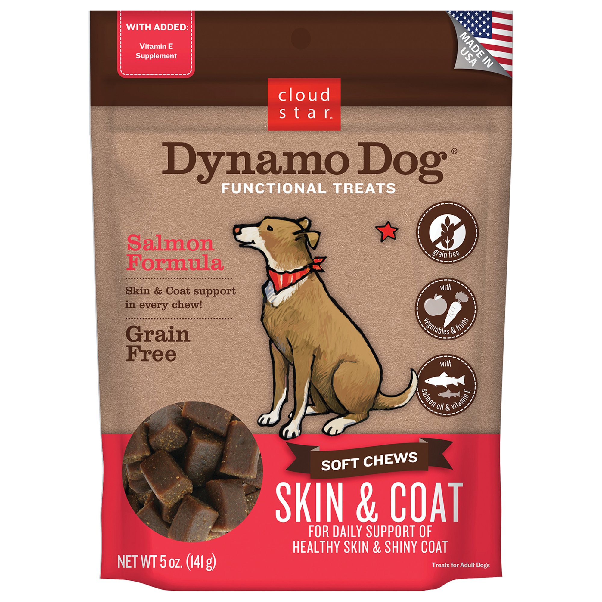 Cloud Star Dynamo Dog Skin & Coat Salmon Dog Treats Petco