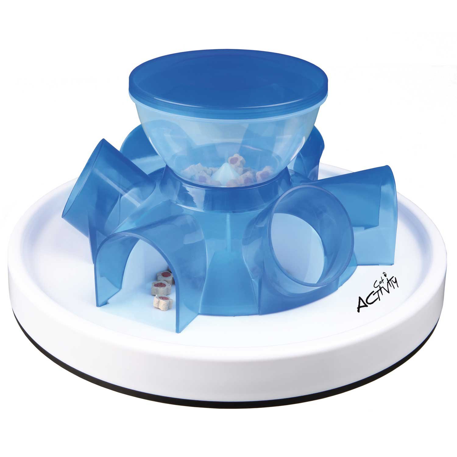 trixie cat activity tunnel feeder