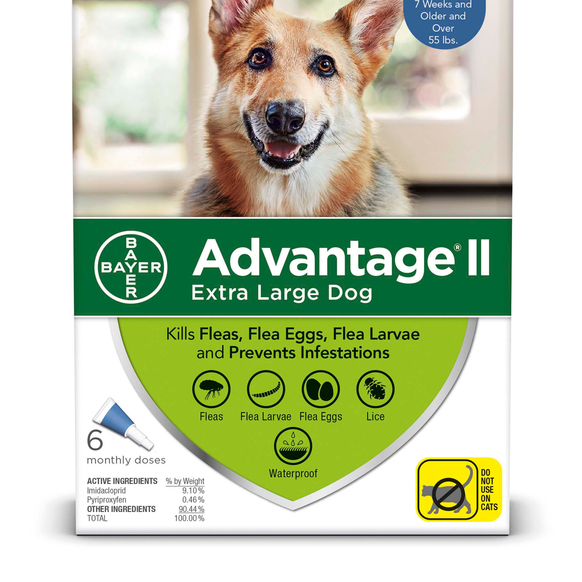 Advantage II Once-A-Month Topical Flea Treatment for Dogs & Puppies Over 55 lbs. | Petco