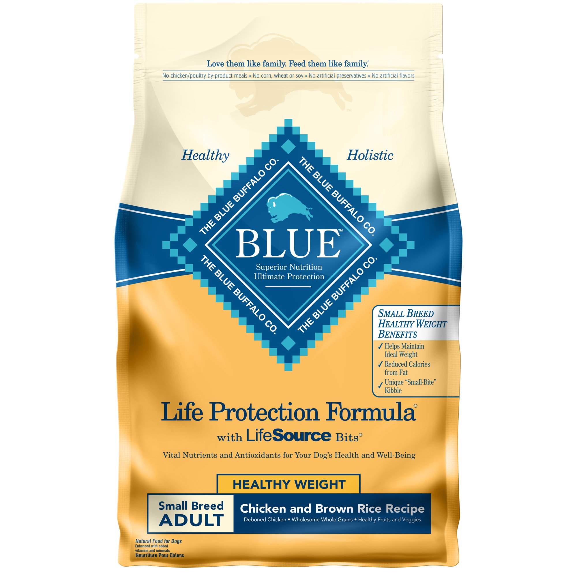 Blue Buffalo Small Breed Healthy Weight Chicken & Brown Rice Adult Dog Food | Petco