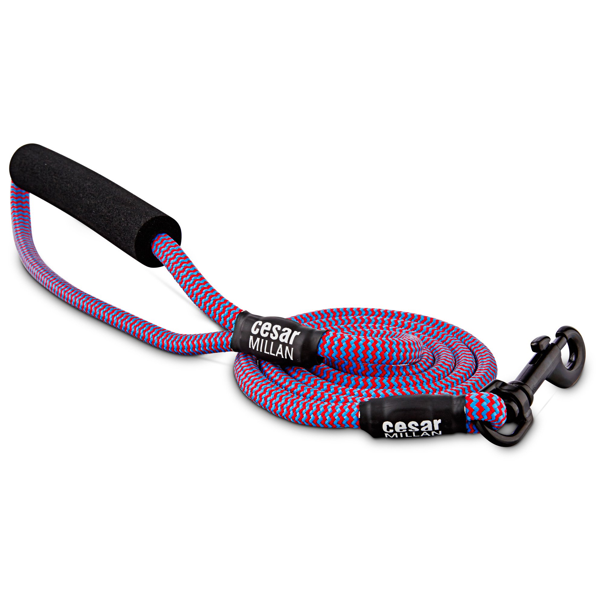 Cesar Millan Braided Brights Red & Blue Rope Dog Leash, Medium eBay
