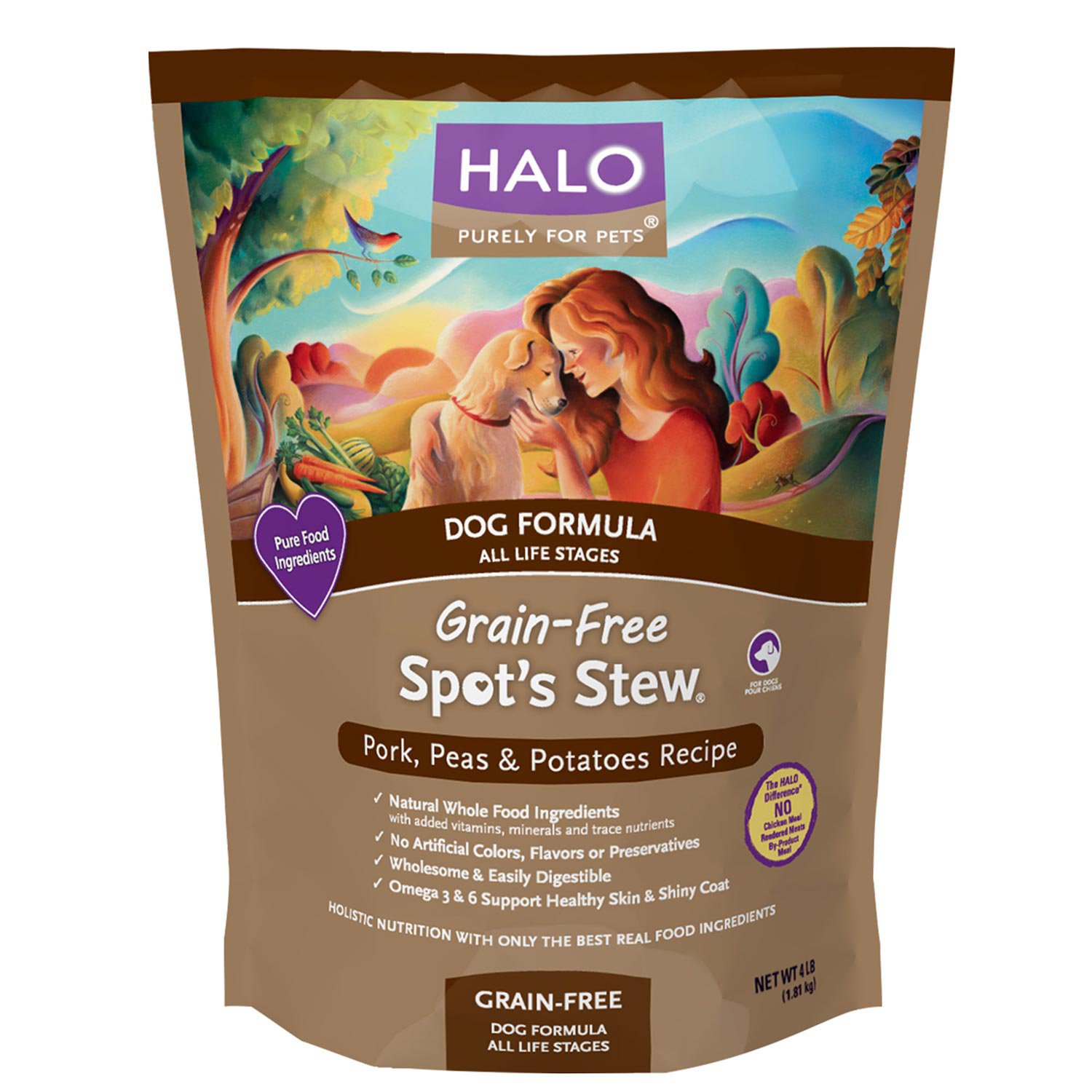 UPC 745158360292 product image for Halo Spot's Stew Grain Free Pork, Peas & Potatoes Dog Food, 4 lbs. () | upcitemdb.com