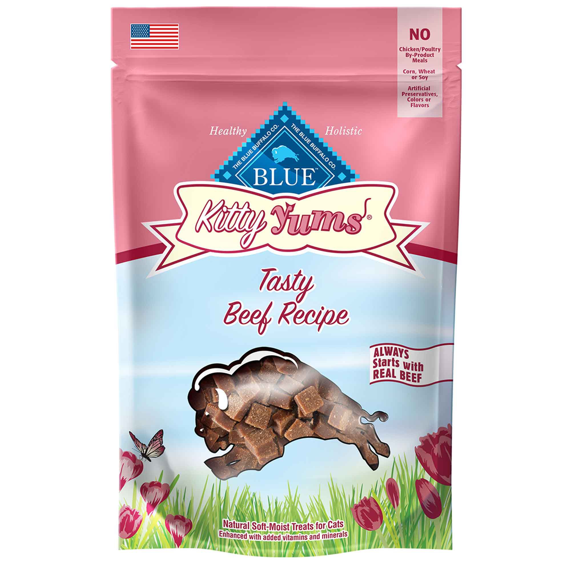 UPC 840243101634 product image for Blue Buffalo Kitty Yums Tasty Beef Cat Treats, 2 oz. () | upcitemdb.com