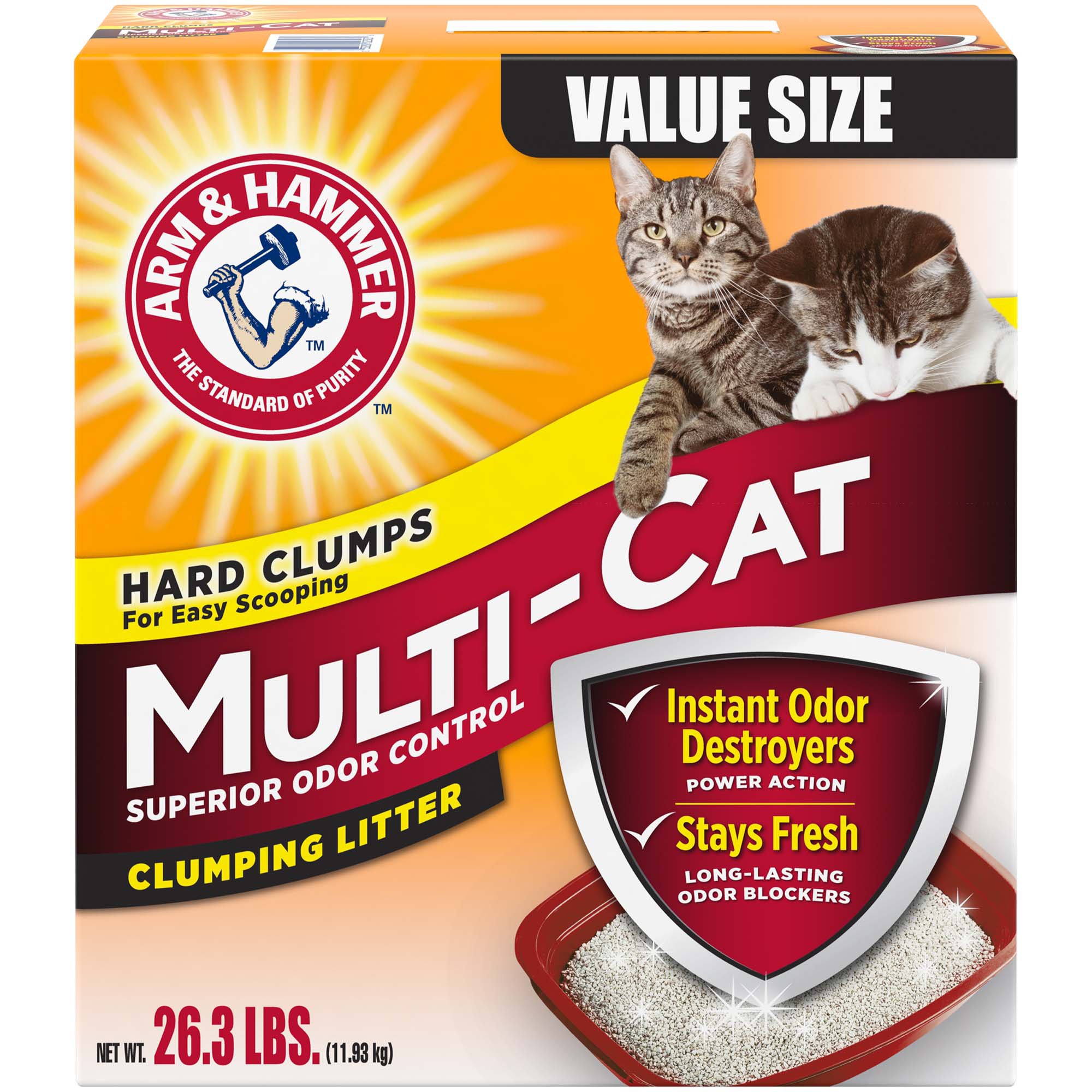 Arm And Hammer Multi Cat Extra Strength Scented Clumping Cat Litter 40