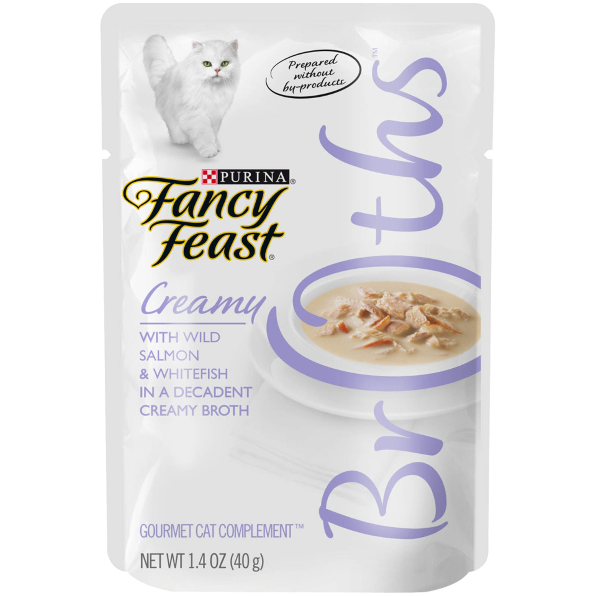 UPC 050000293674 product image for Fancy Feast Broths Creamy Salmon & Whitefish Cat Food Complement, 1.4 oz., Case  | upcitemdb.com