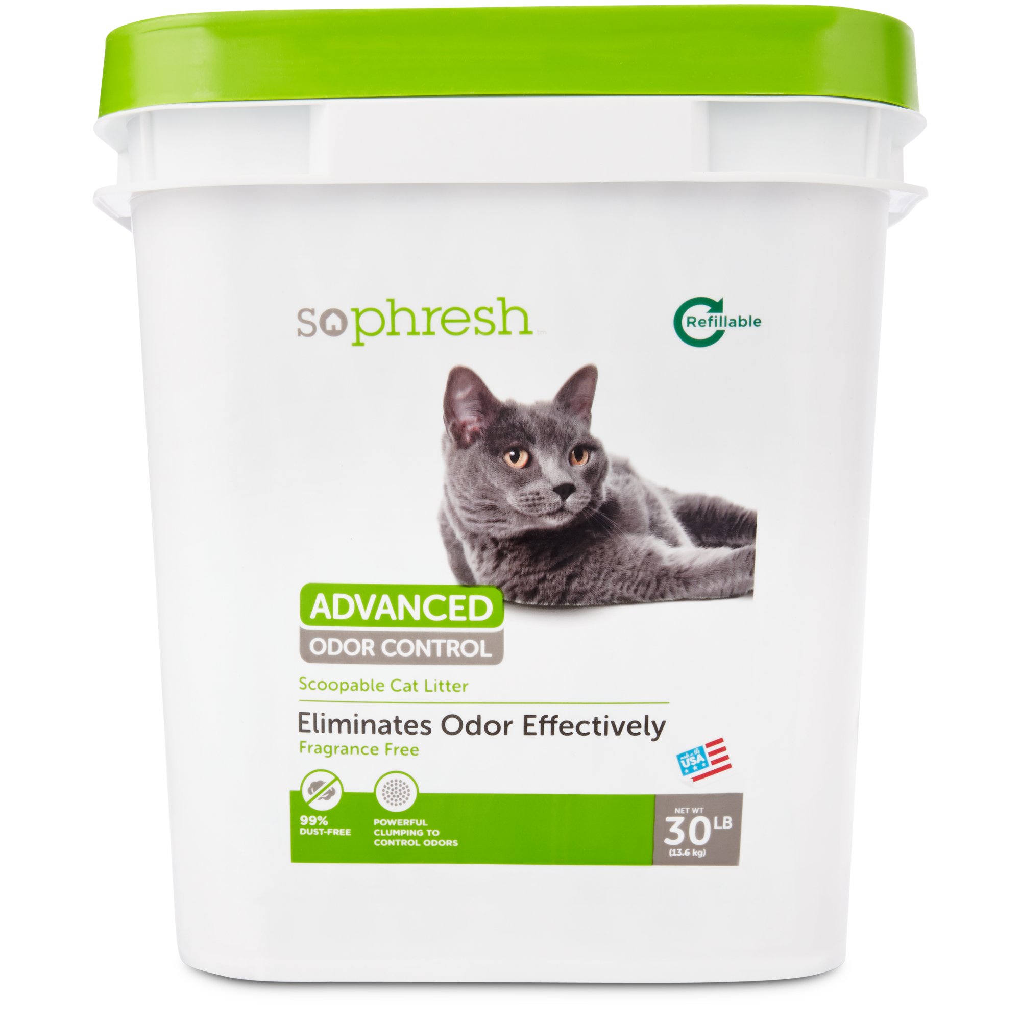 So Phresh Advanced Odor Control Scoopable Fragrance Free Cat Litter, 16
