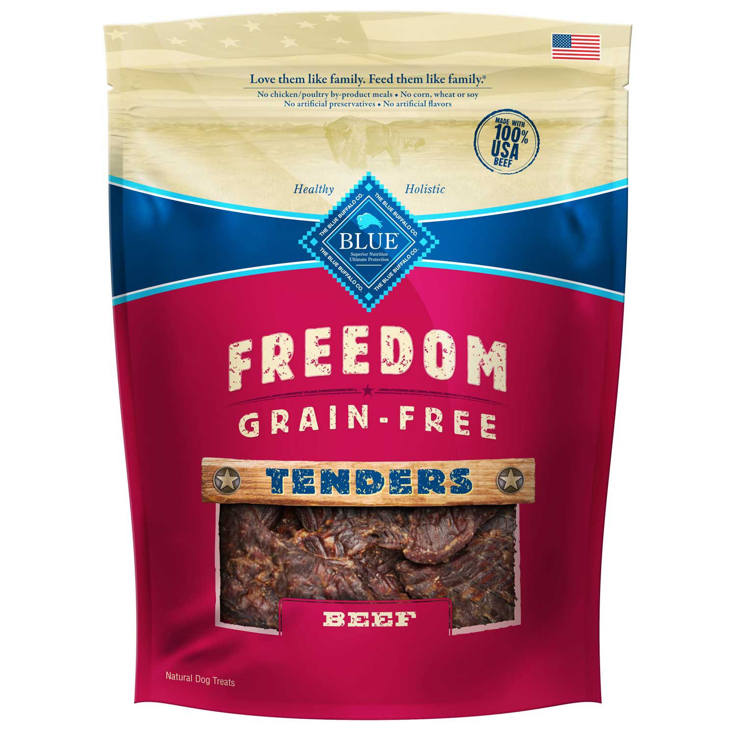 UPC 840243102471 product image for Blue Buffalo Freedom Grain-Free Beef Tenders Dog Treats, 7 oz. () | upcitemdb.com