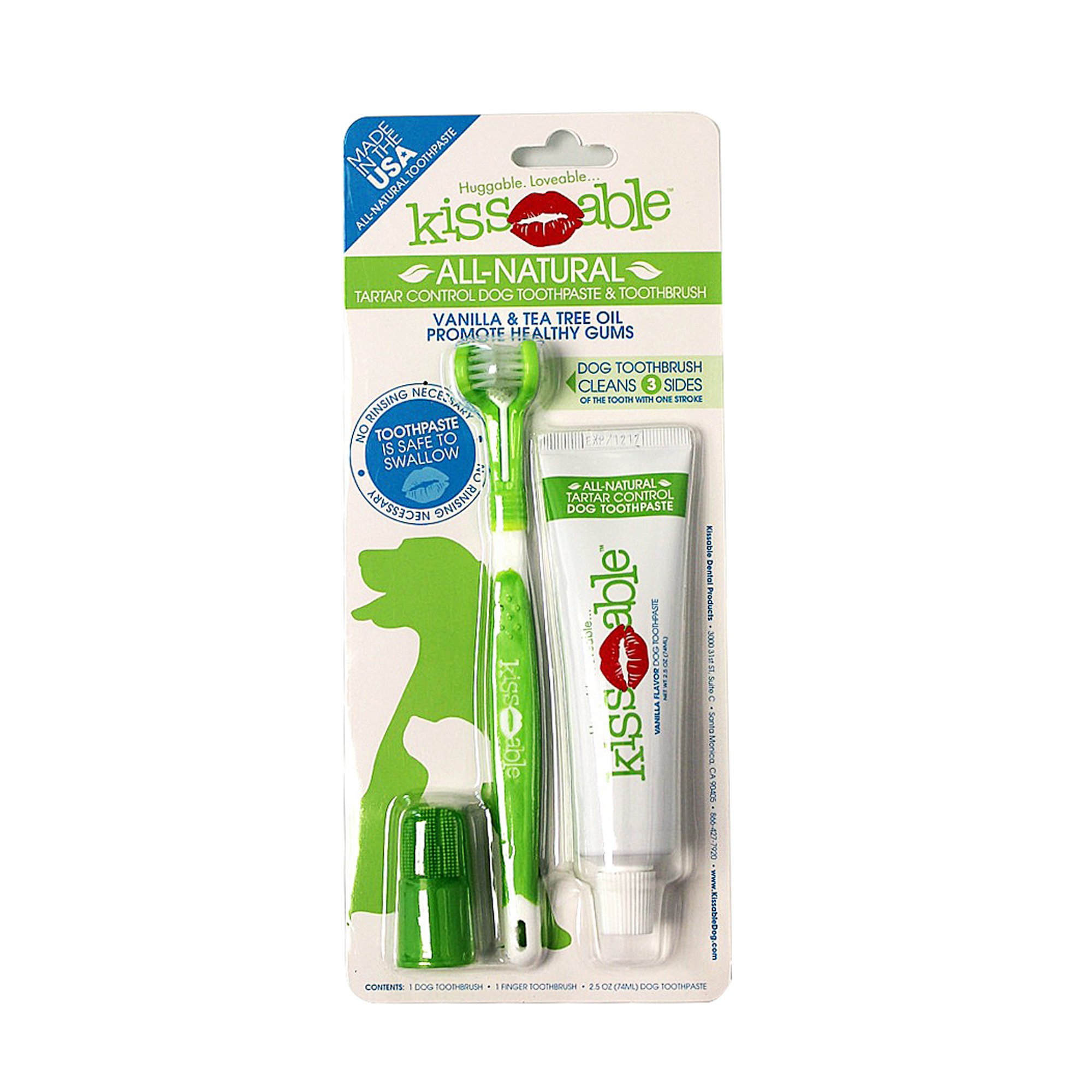 KissAble Toothbrush and Toothpaste Combo Kit for Dogs, 2.5 oz. eBay