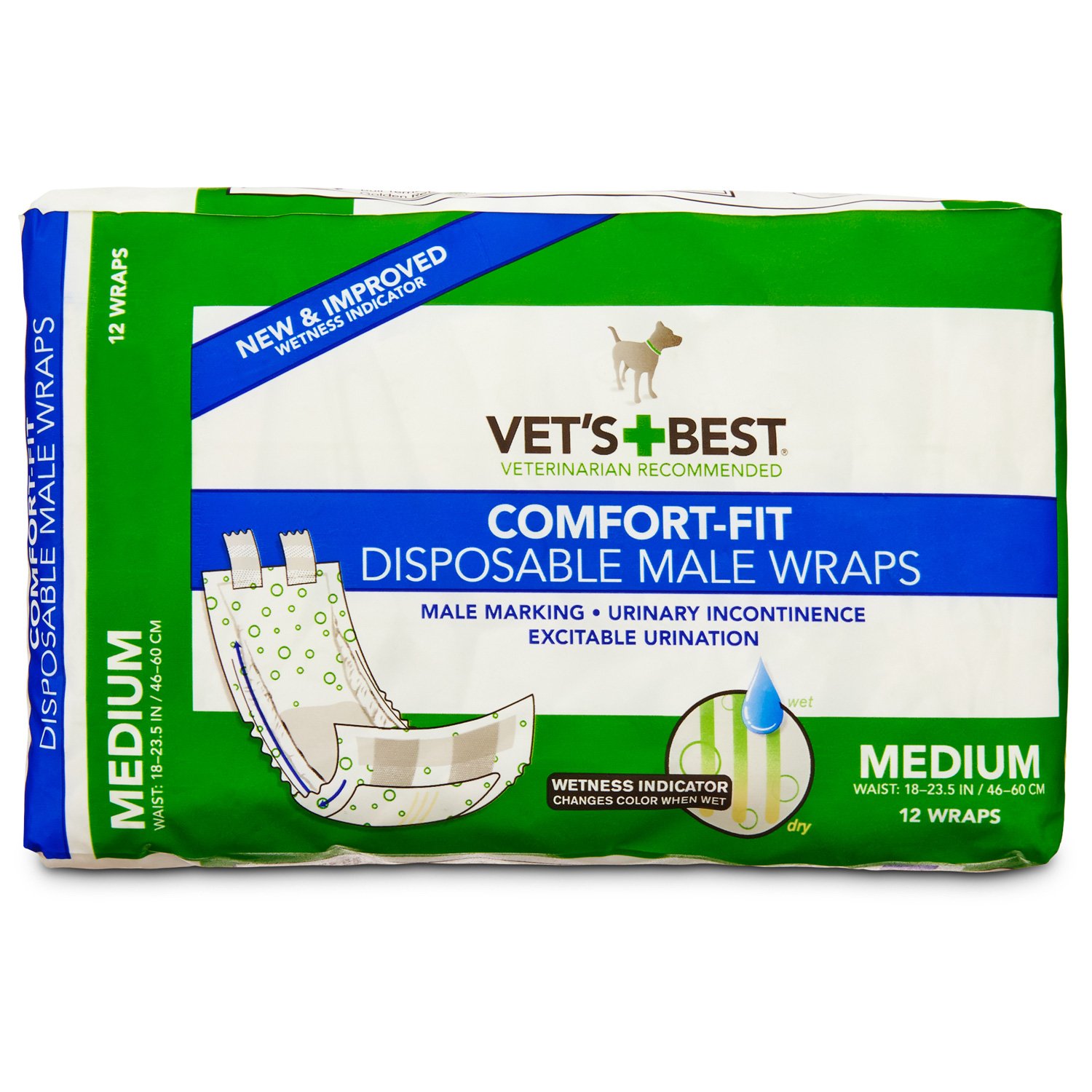 UPC 031658104499 product image for Vet's Best Comfort Fit Disposable Male Dog Wraps, Small () | upcitemdb.com