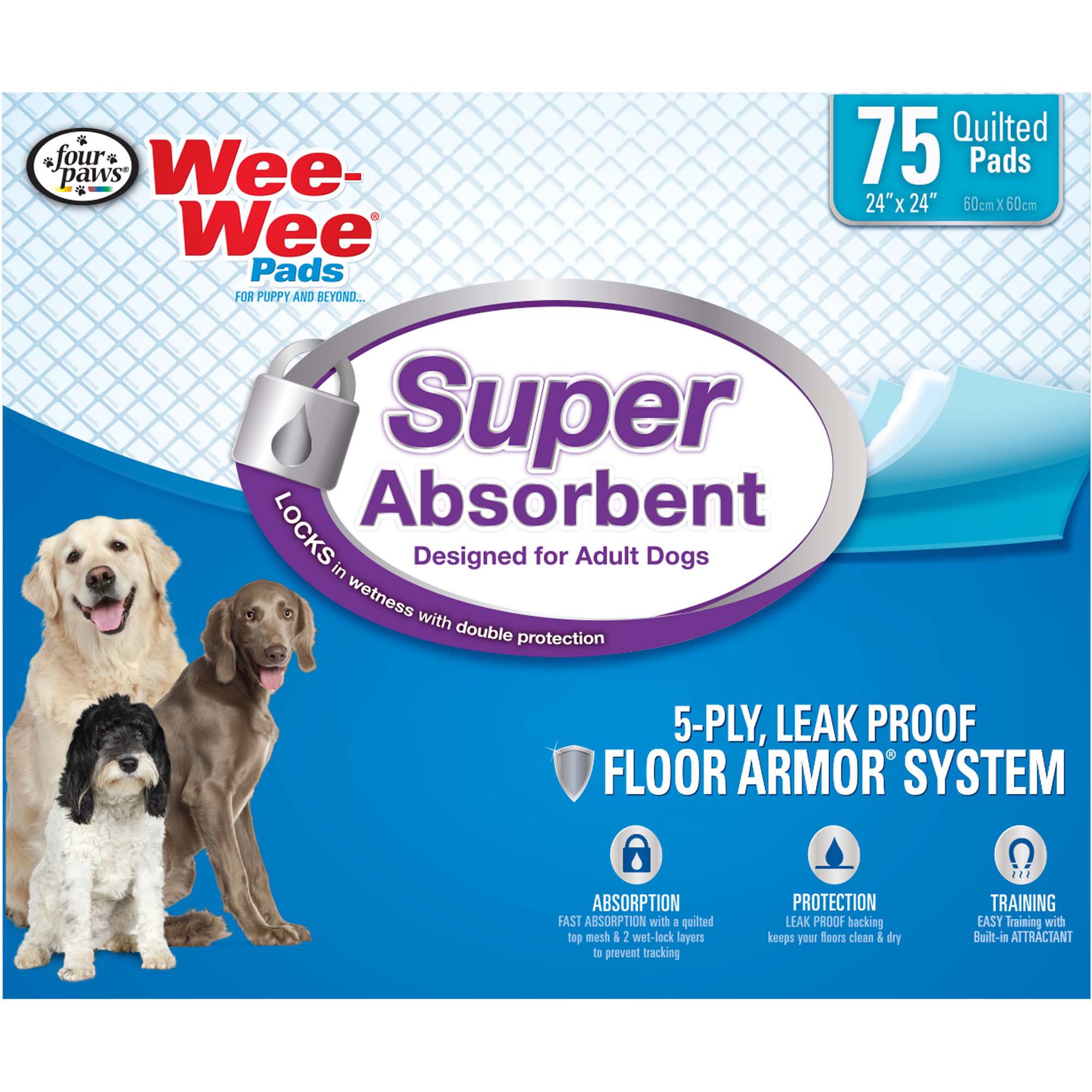 WeeWee Super Absorbent Potty Pads Petco