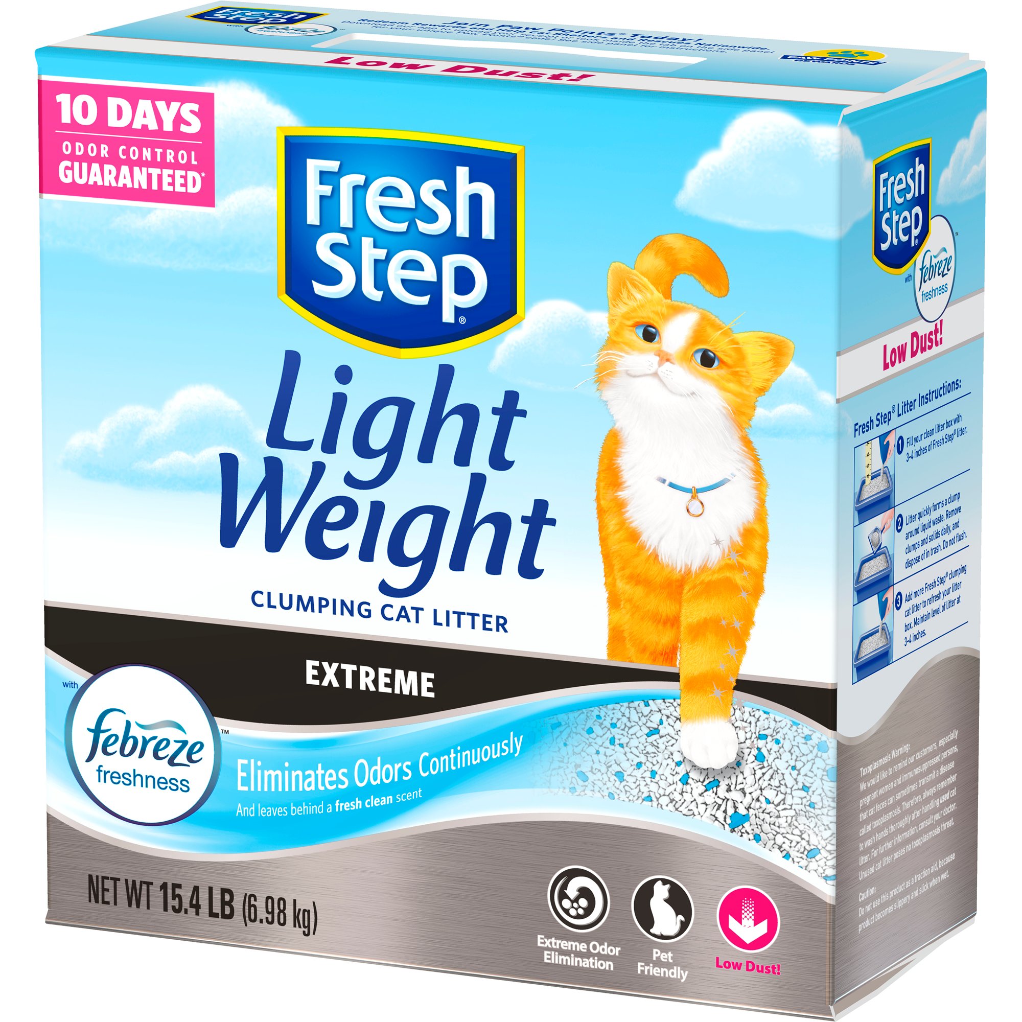 Fresh Step Lightweight Extreme with Febreze Odor Control Scoopable Clumping Cat Litter Petco