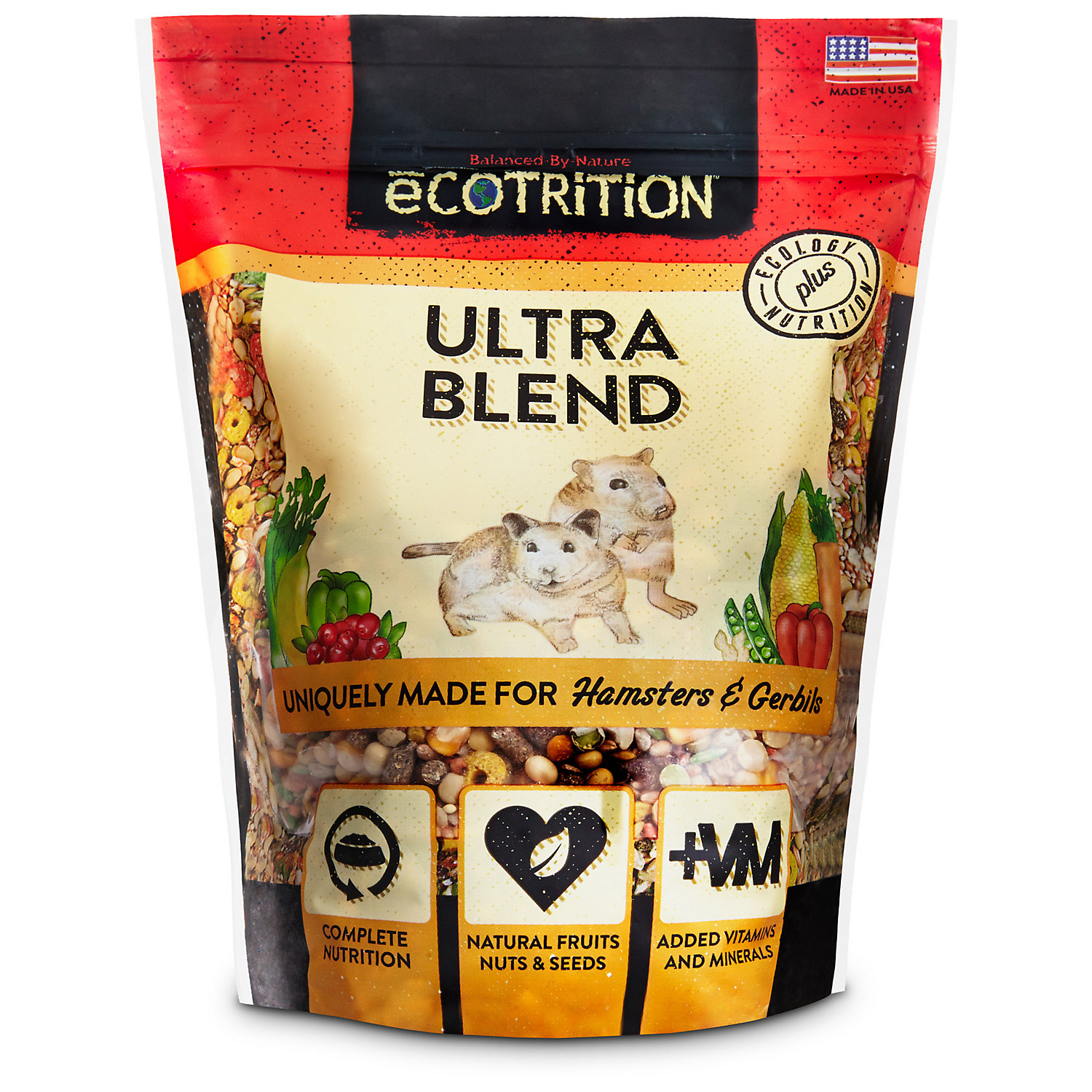 eCOTRITION Ultra Blend Hamster and Gerbil Food, 2 lbs
