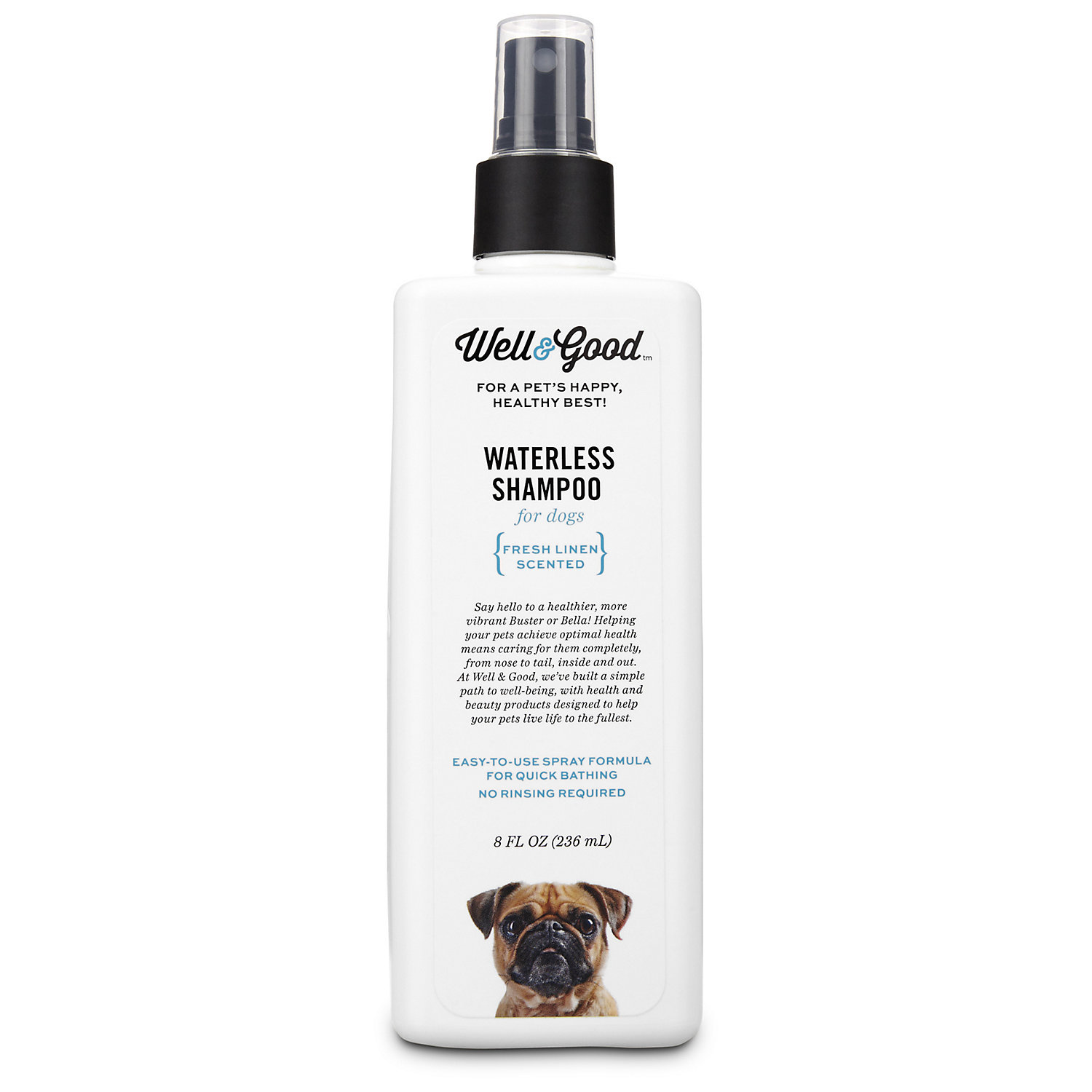 Well & Good Waterless Shampoo Dog Spray Spray, 8 fl. Oz