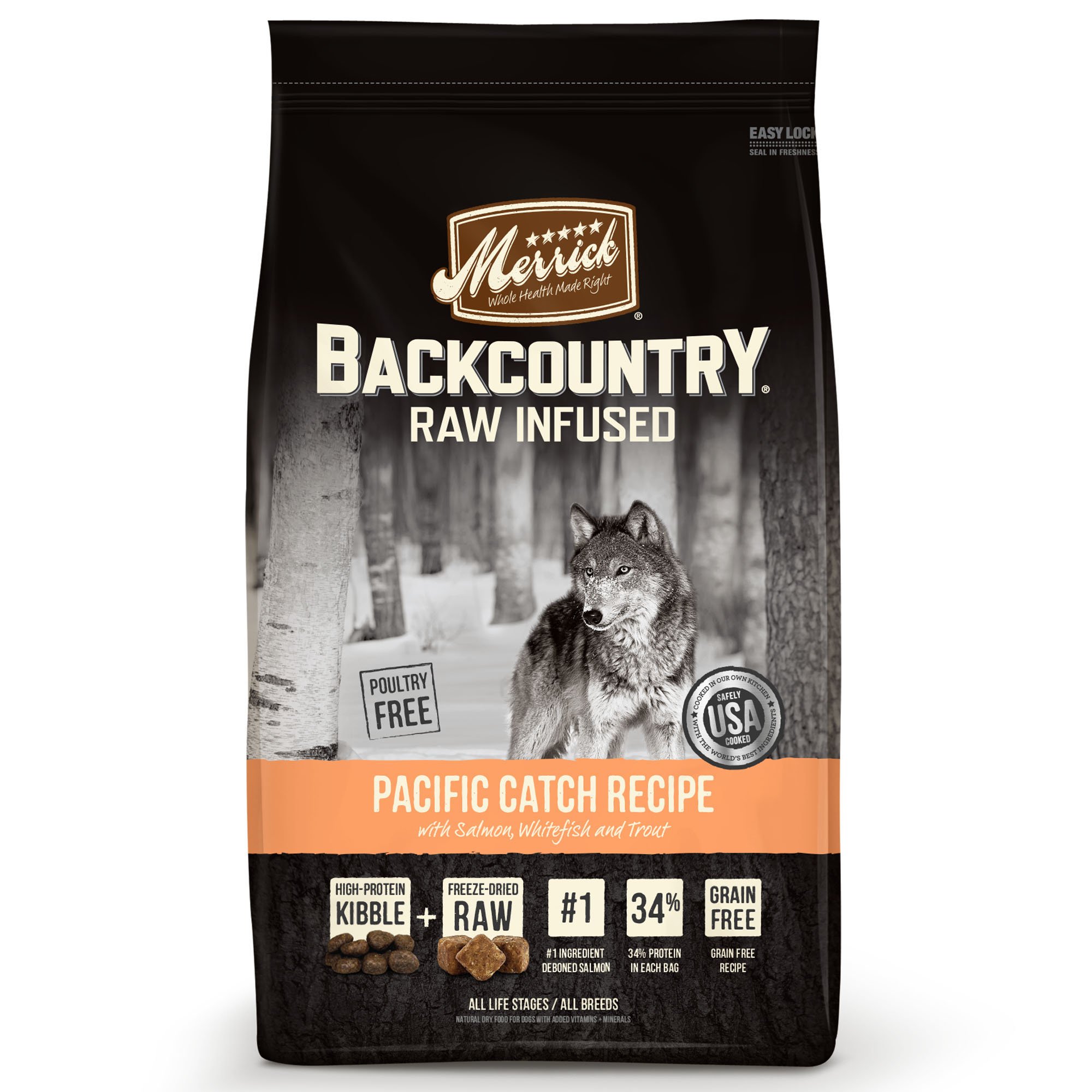 Merrick Backcountry Grain Free Raw Infused Pacific Catch Adult Dog Food