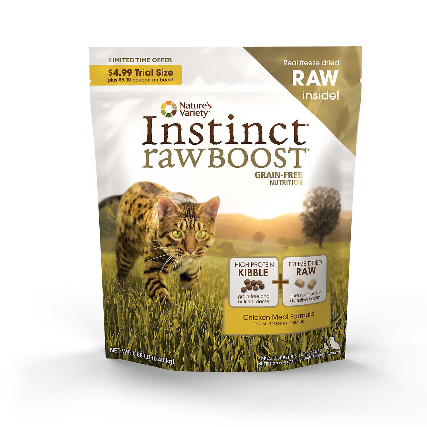 Nature's Variety Instinct Raw Boost Grain-Free Chicken Meal Cat Food, .88 lbs