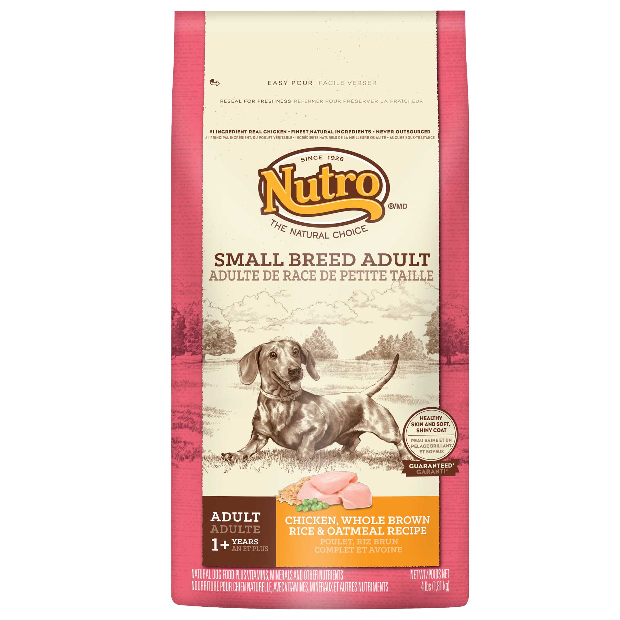 Nutro Chicken, Whole Brown Rice & Oatmeal Small Breed Adult Dog Food, 8