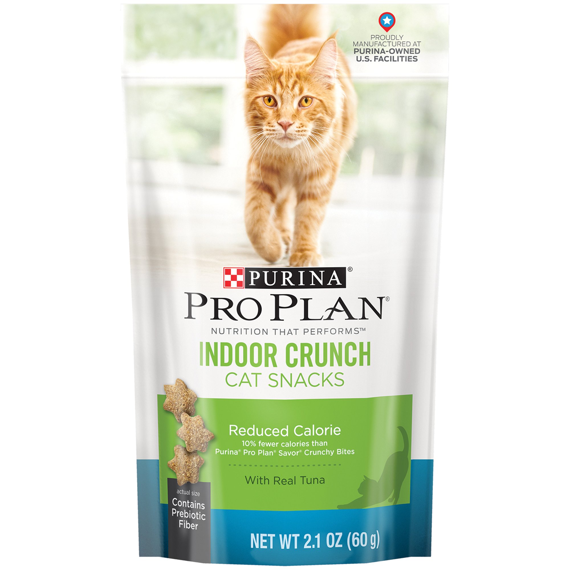 UPC 038100171566 product image for Pro Plan Indoor Crunch Reduced Calorie Tuna Cat Treats, 2.1 oz. () | upcitemdb.com