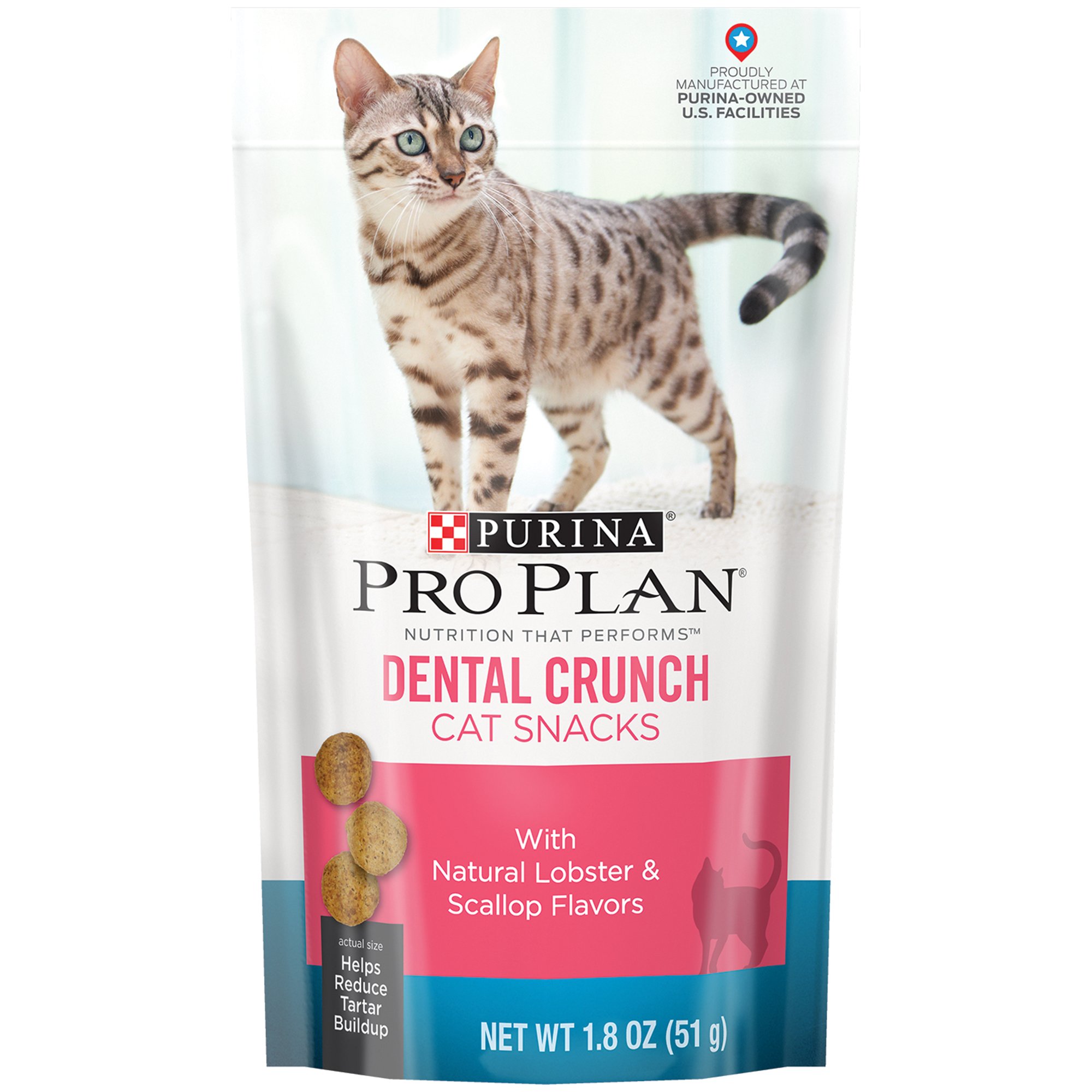 UPC 038100171504 product image for Pro Plan Dental Crunch Lobster & Scallop Cat Treats, 1.8 oz. () | upcitemdb.com