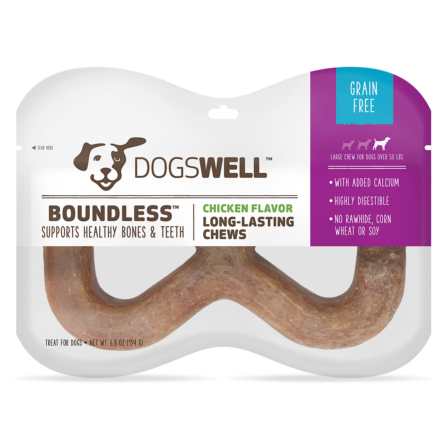 Dogswell Boundless Large Chicken Dog Chew