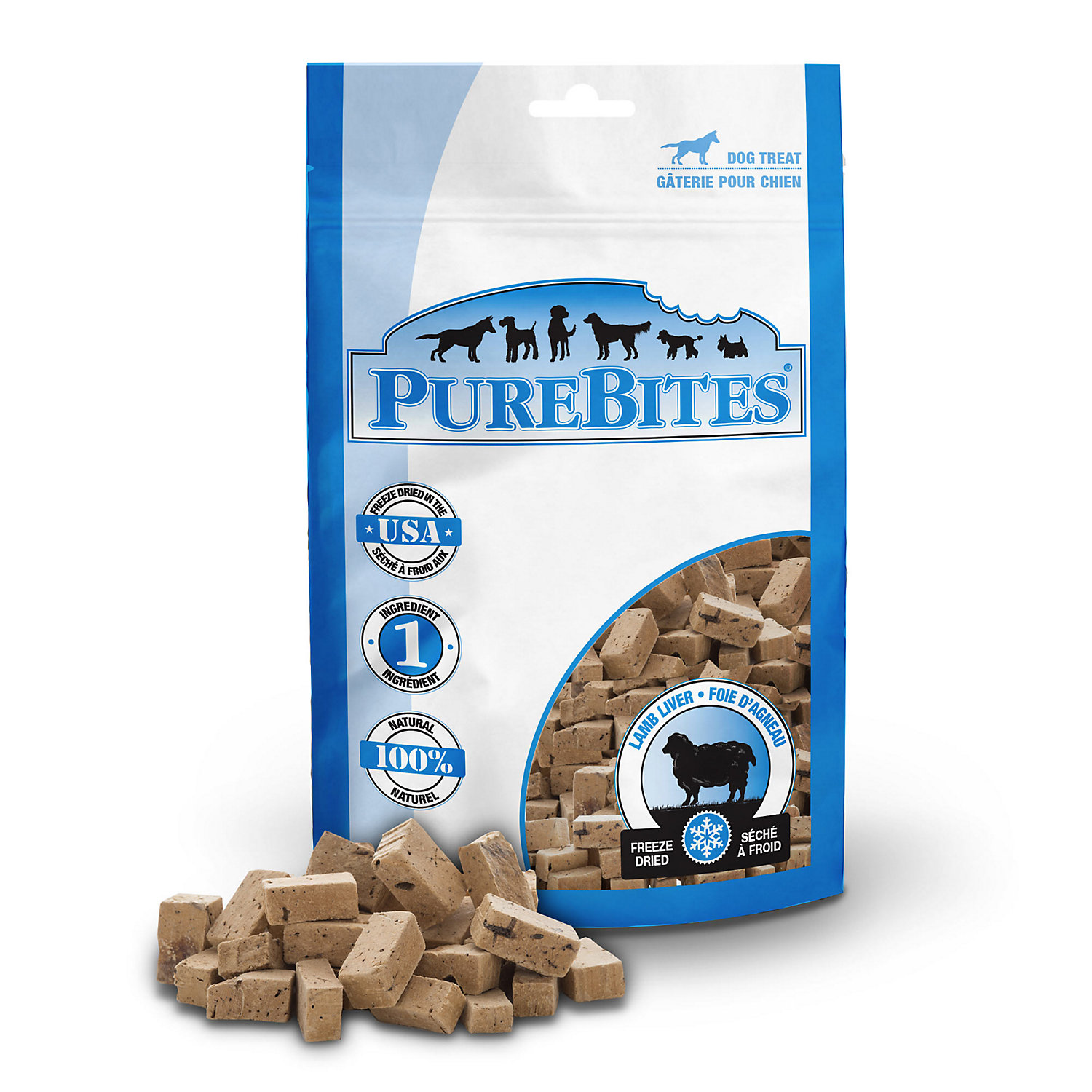 PureBites Natural Freeze Dried Lamb Liver Dog Treats