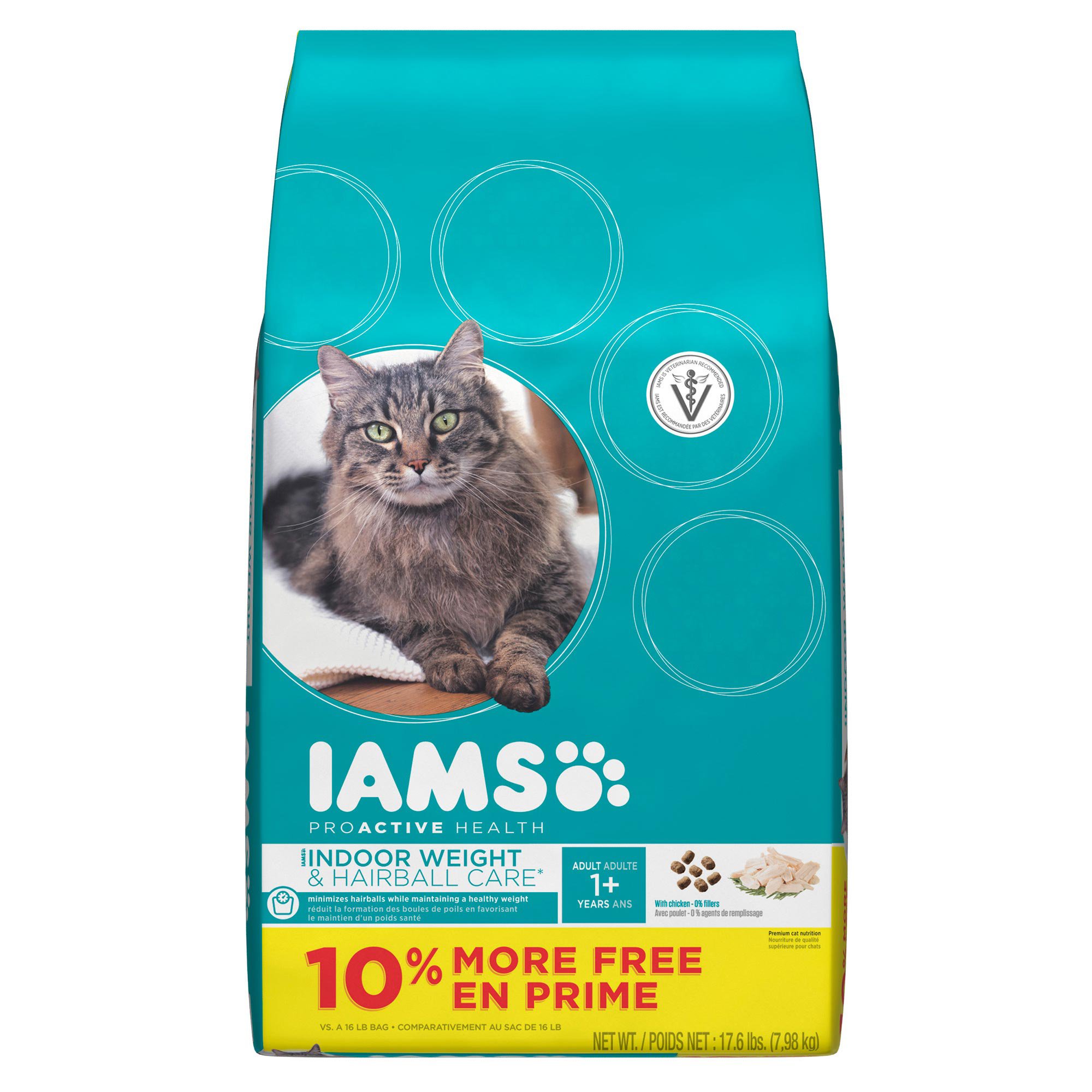 Iams Proactive Health Indoor Weight & Hairball Care Adult Cat Food 