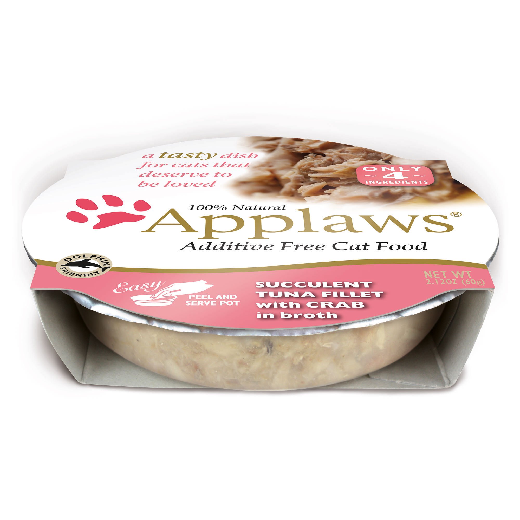 Applaws Tuna Fillet with Crab Peel & Serve Pot Cat Food Petco