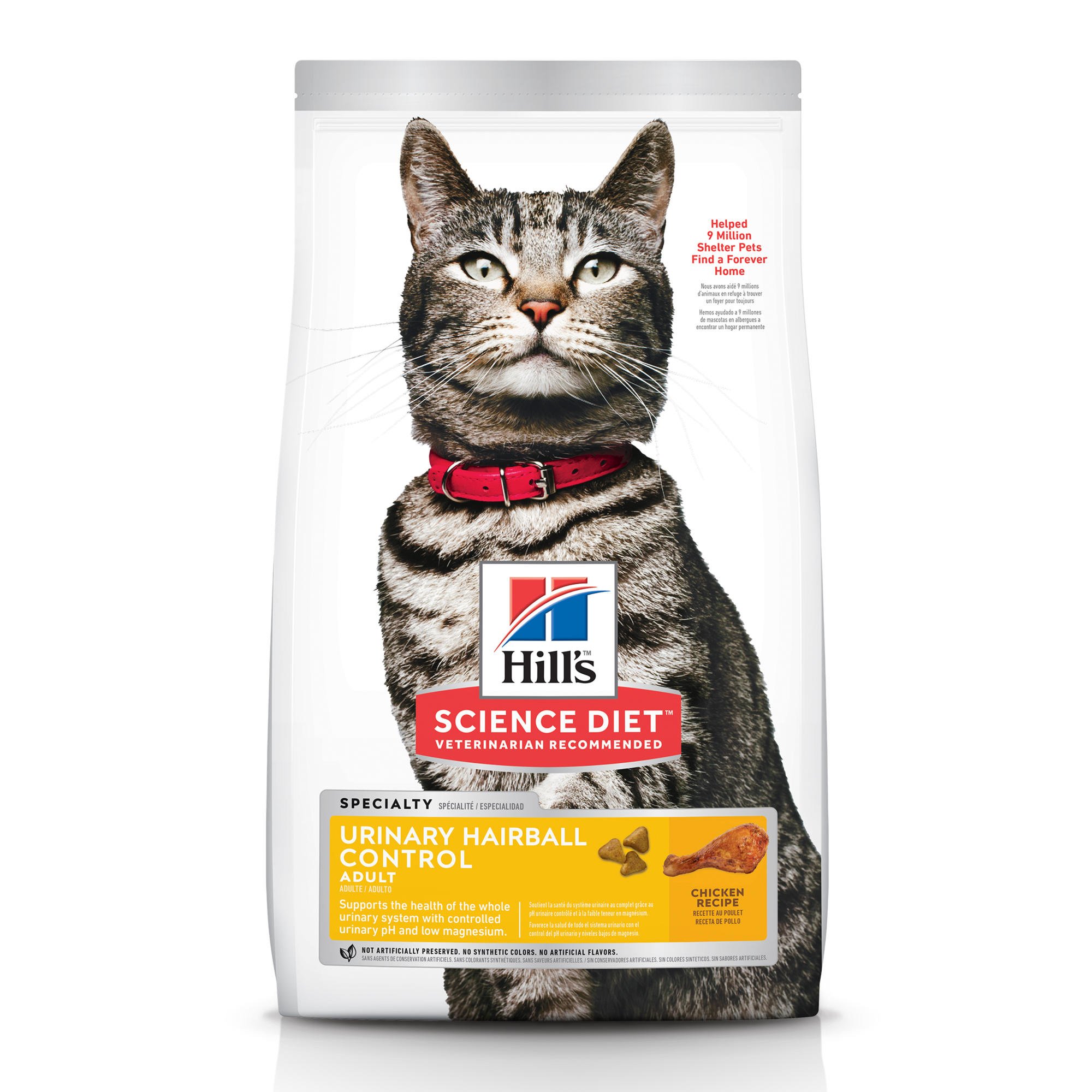 Hill's Science Diet Urinary Hairball Control Adult Chicken Cat Food, 3