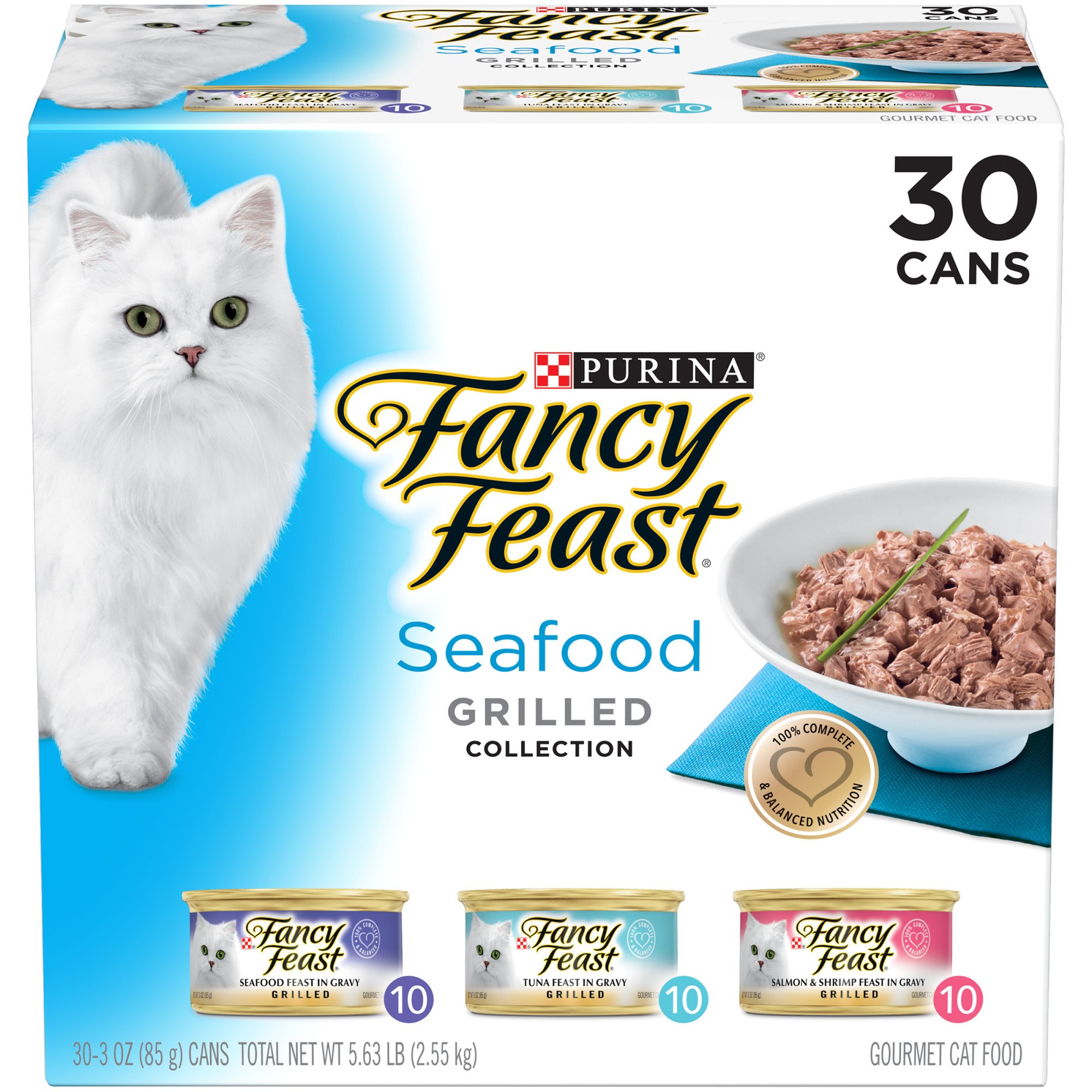 Fancy Feast Seafood Feast Grilled Variety Pack Adult Canned Cat Food in
