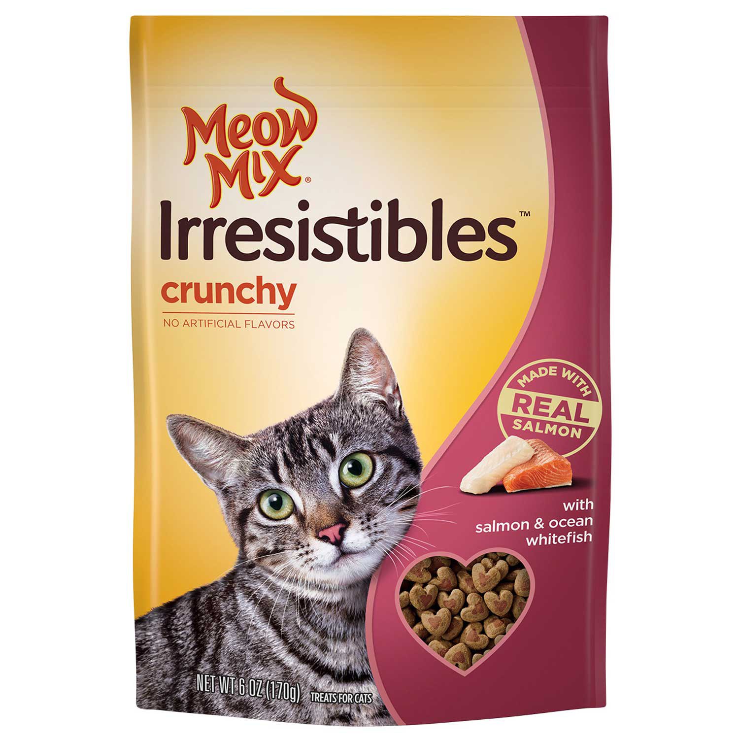 UPC 829274528214 product image for Meow Mix Irresistibles Salmon & Ocean Whitefish Crunchy Cat Treats, 6 oz. () | upcitemdb.com