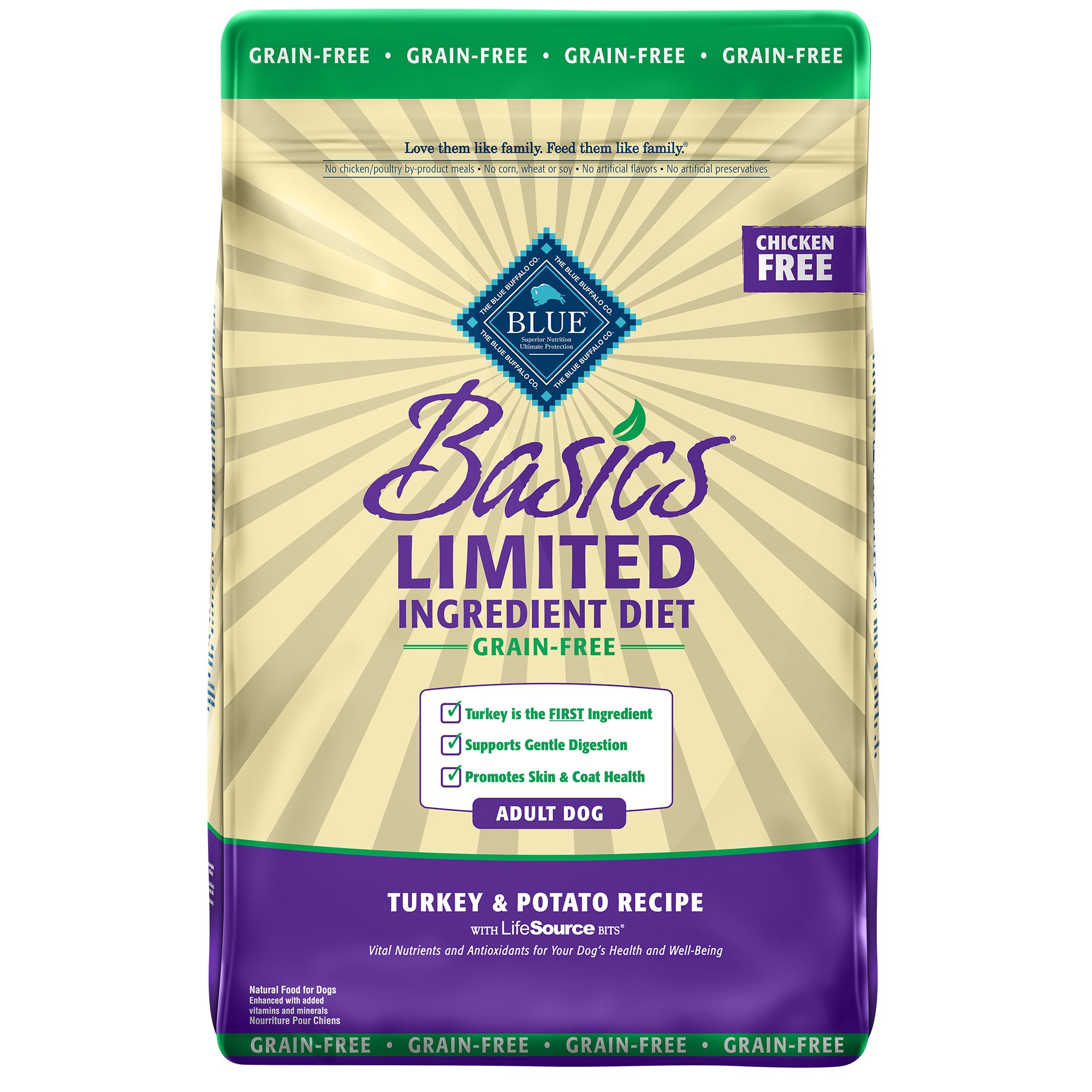 Blue Buffalo Basics Limited Ingredient Grain Free Turkey & Potato Dry