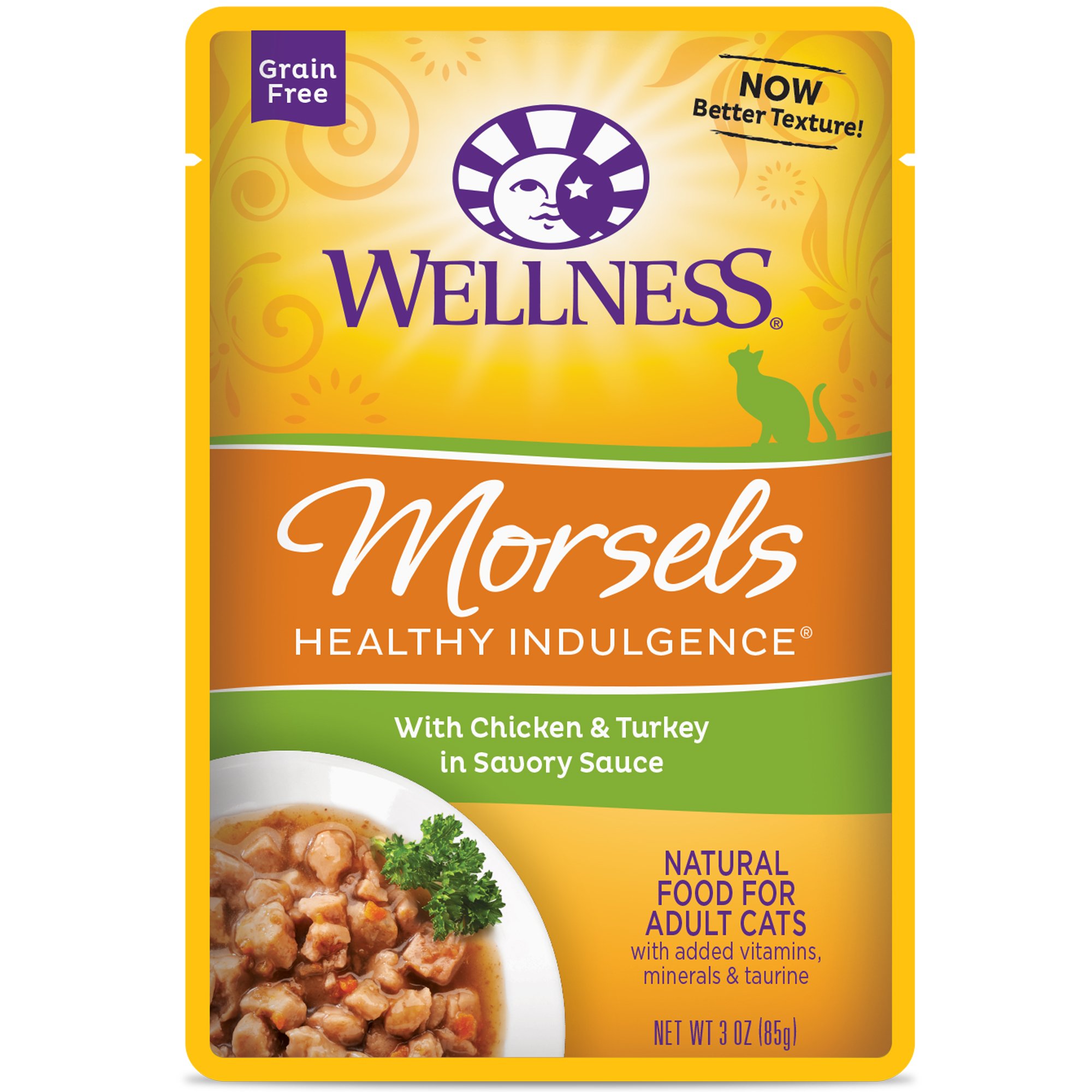 Wellness Healthy Indulgence Natural Grain Free Wet Cat Food, Morsels