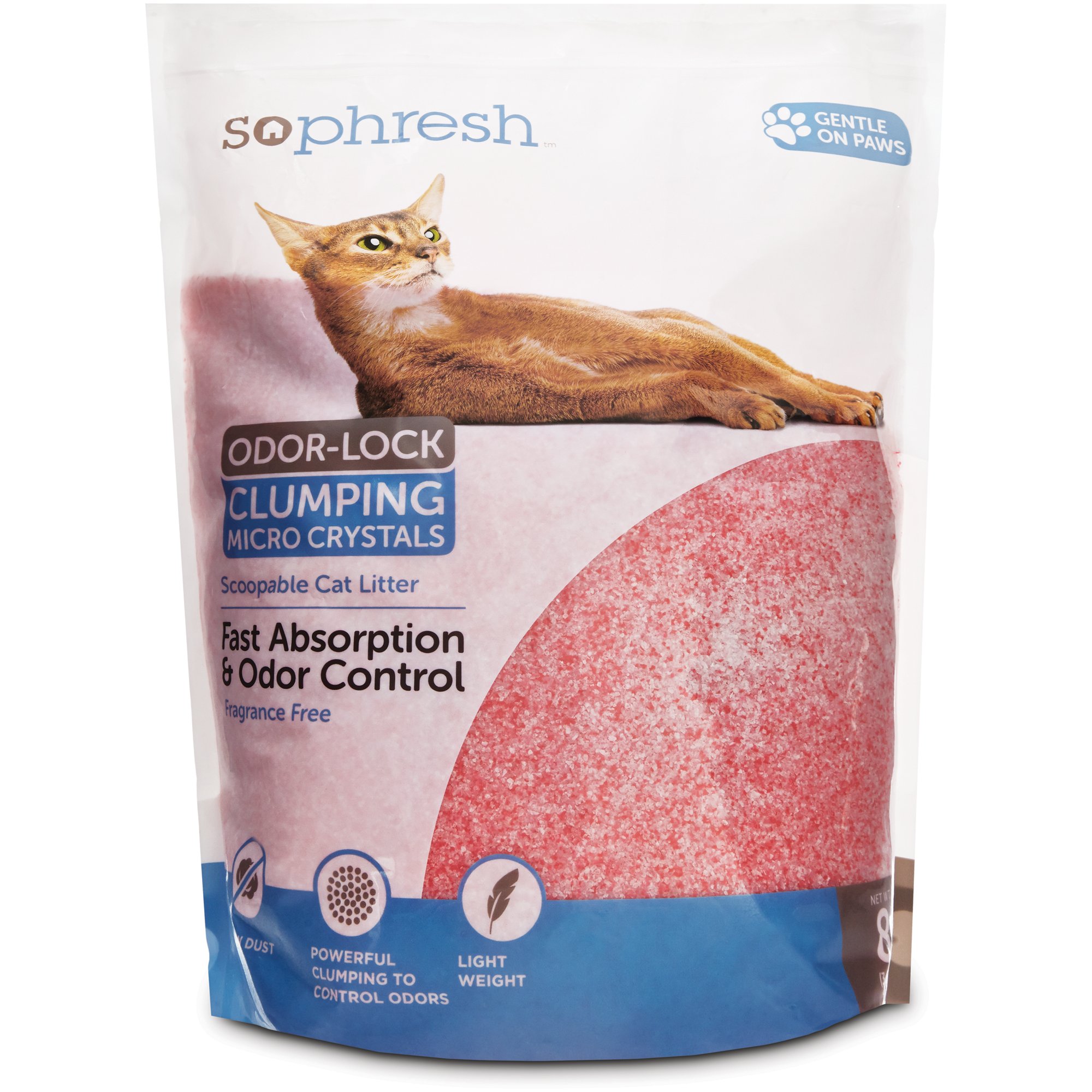 So Phresh Scoopable OdorLock Clumping Micro Crystal Cat Litter in Pink