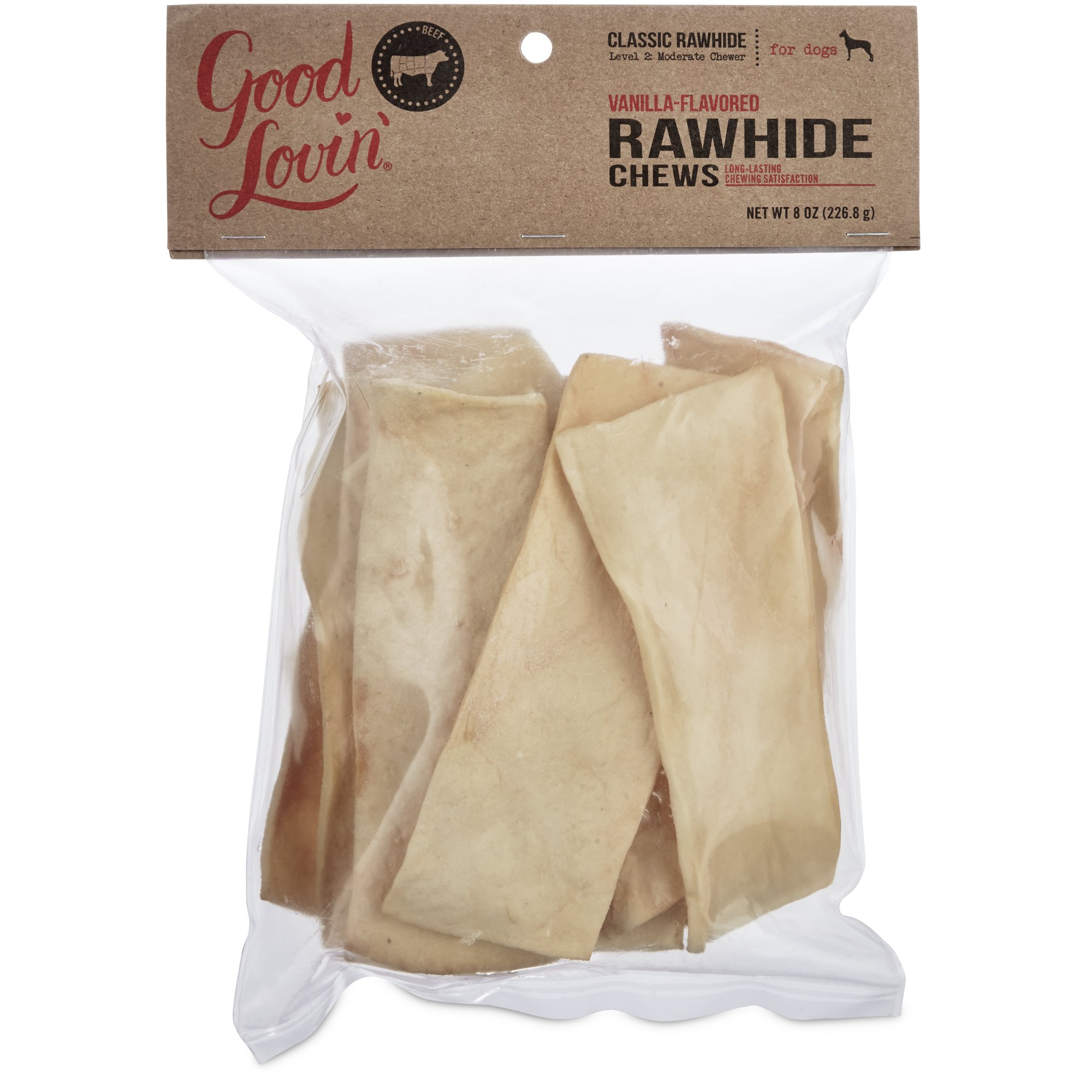 Good Lovin' Vanilla Flavor Rawhide Strips Dog Chews Petco