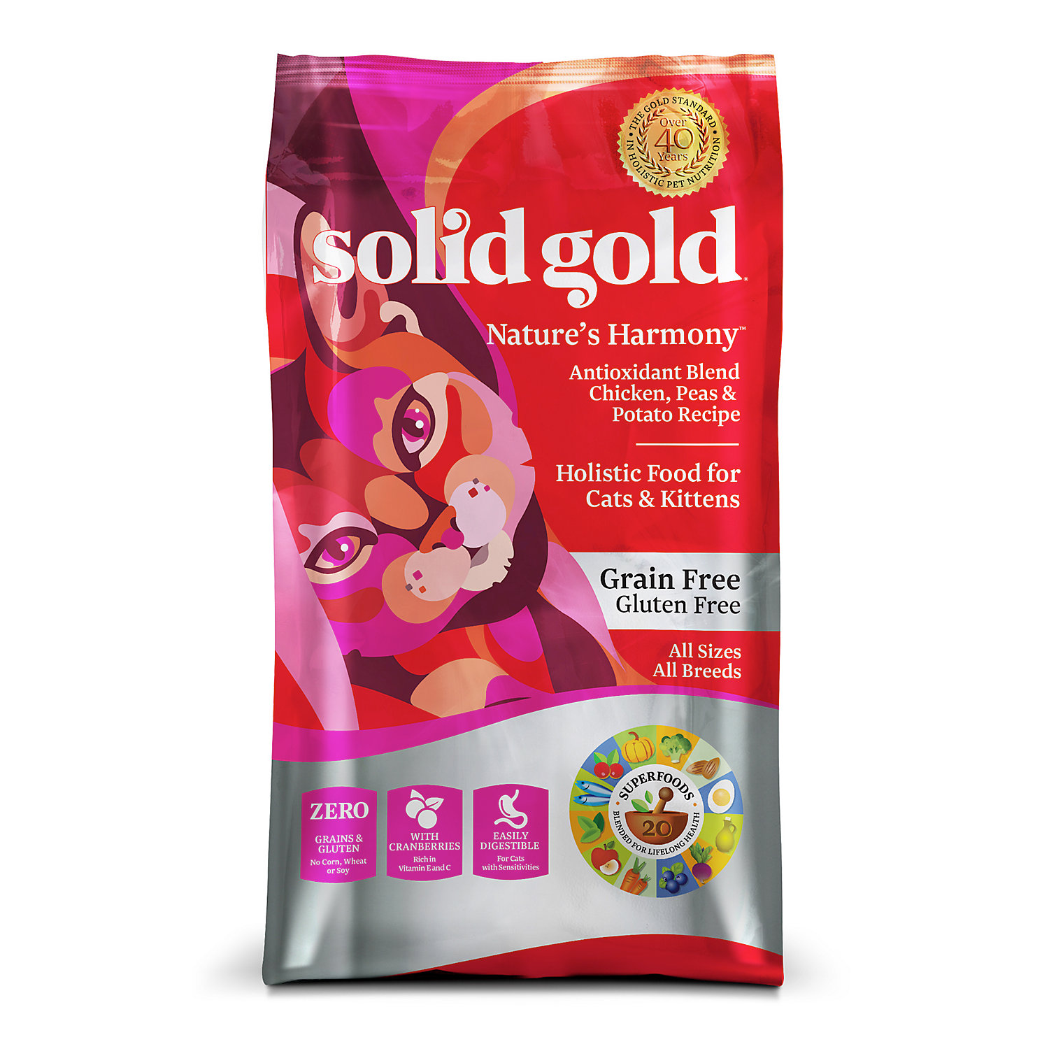 Solid Gold Nature's Harmony Chicken All Life Stages Dry Cat 