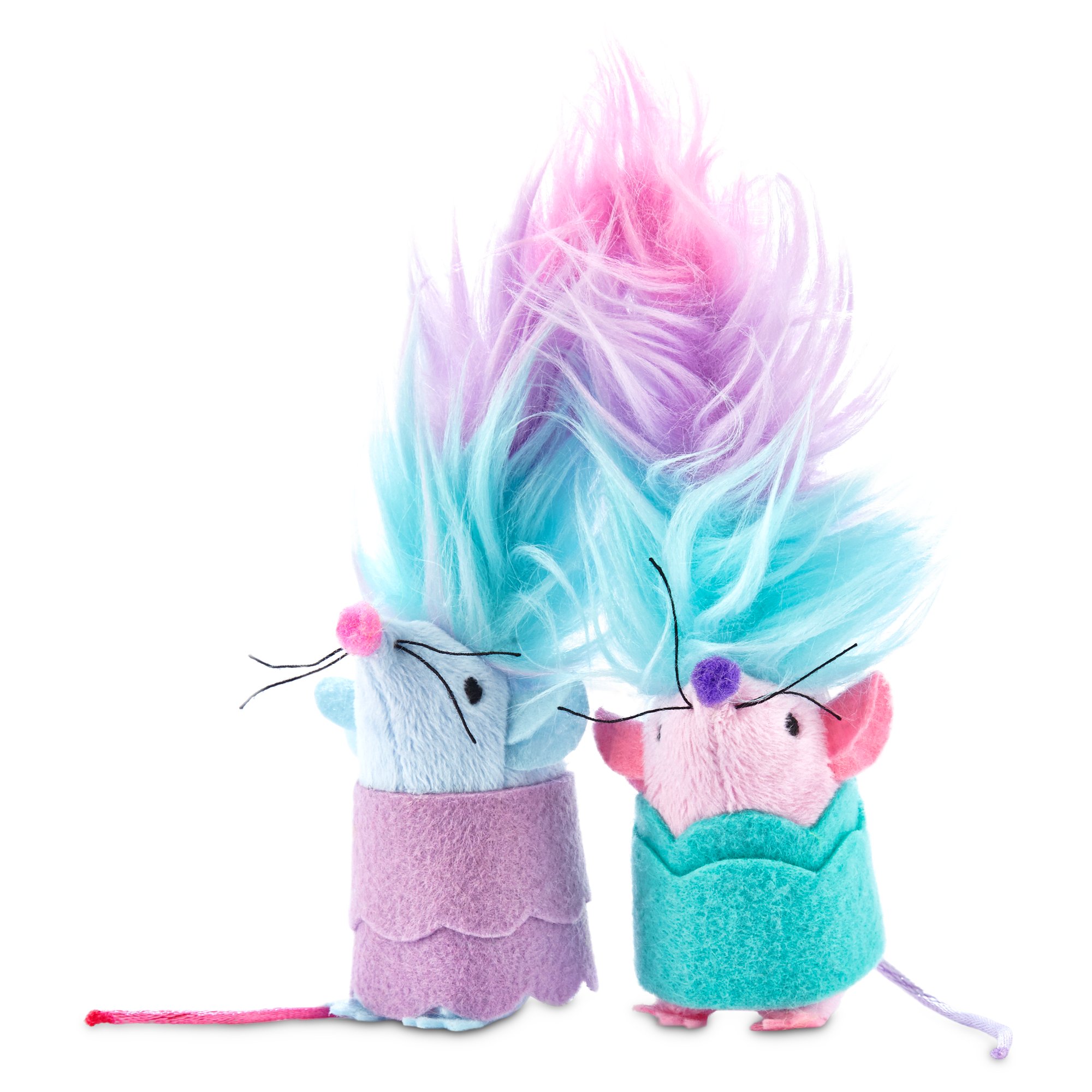 satin and chenille trolls toys