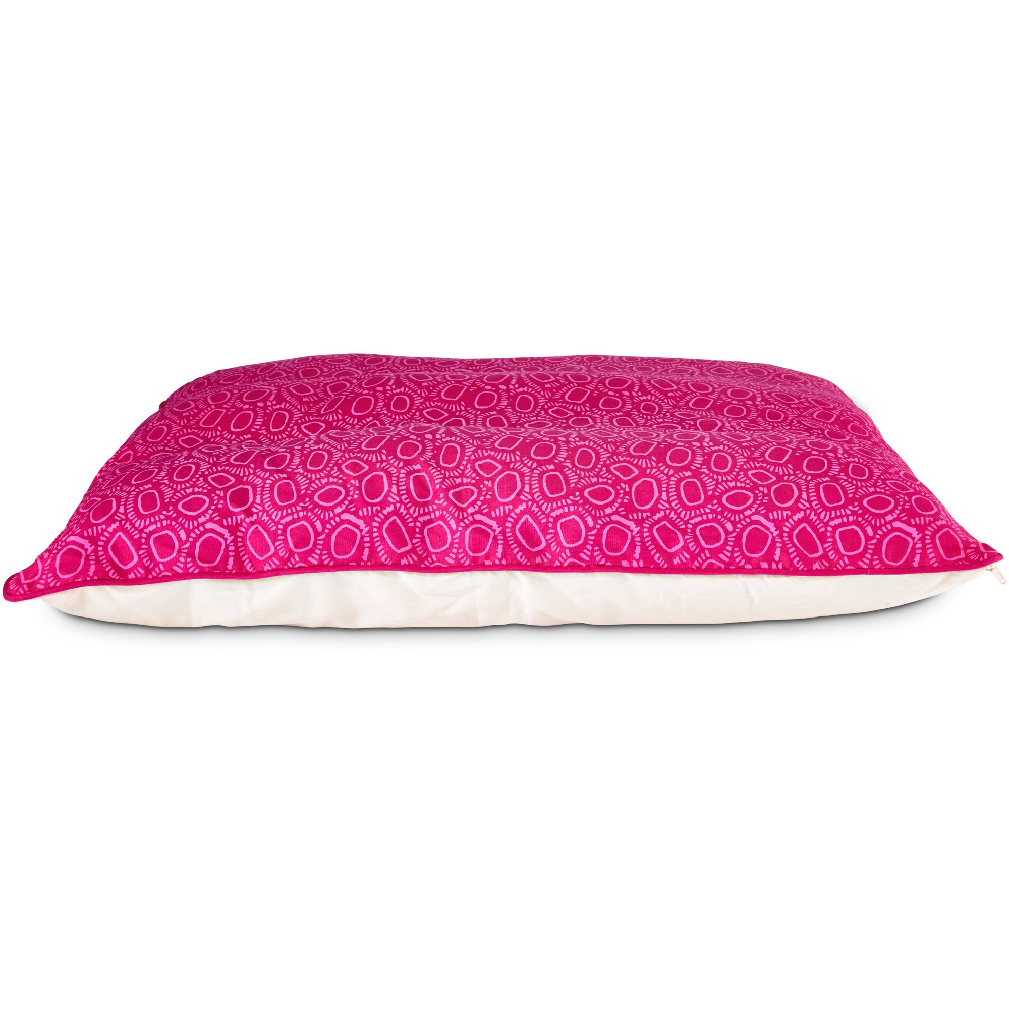 pink dog pillow bed