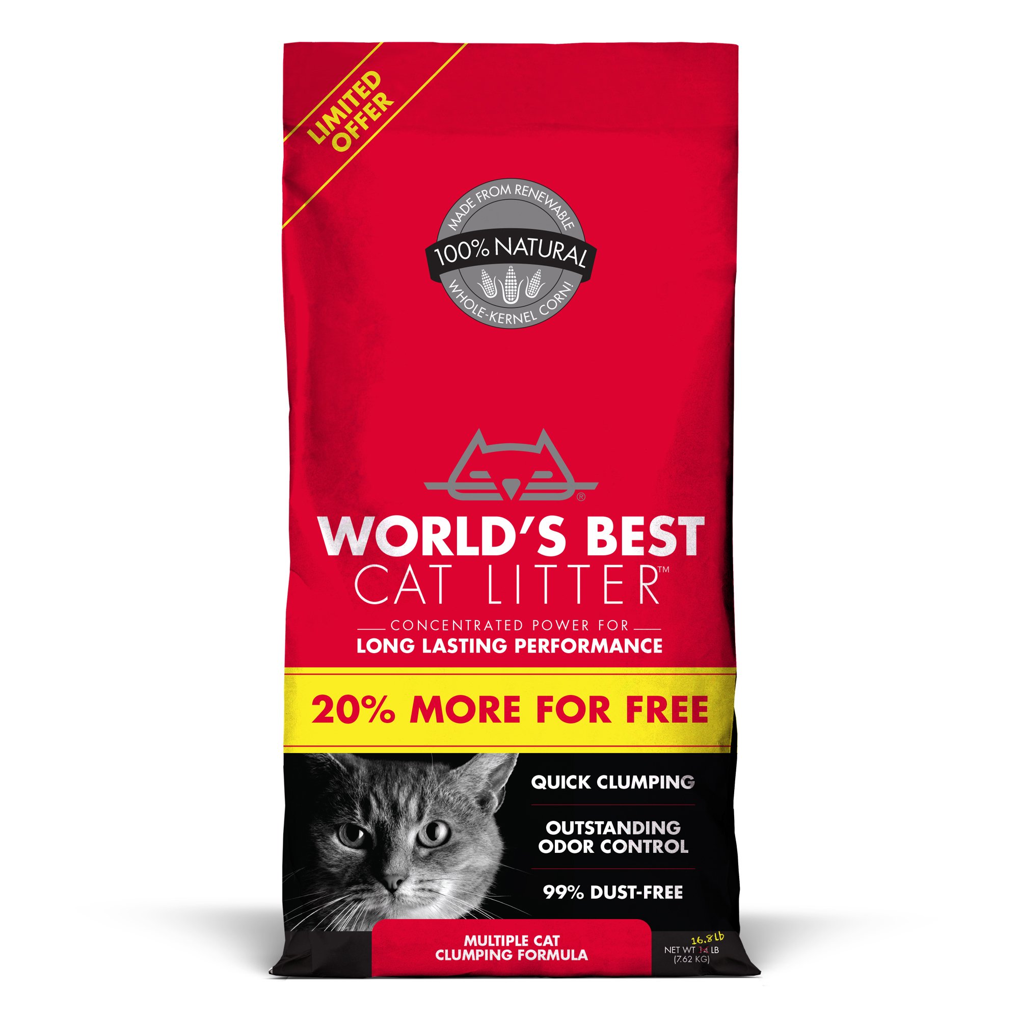 world's best cat litter red bag