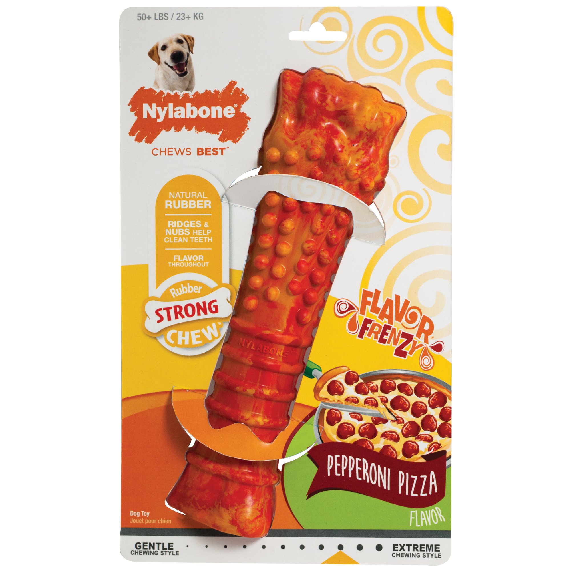 Nylabone Flavor Frenzy Pepperoni Pizza Dog Toy Petco