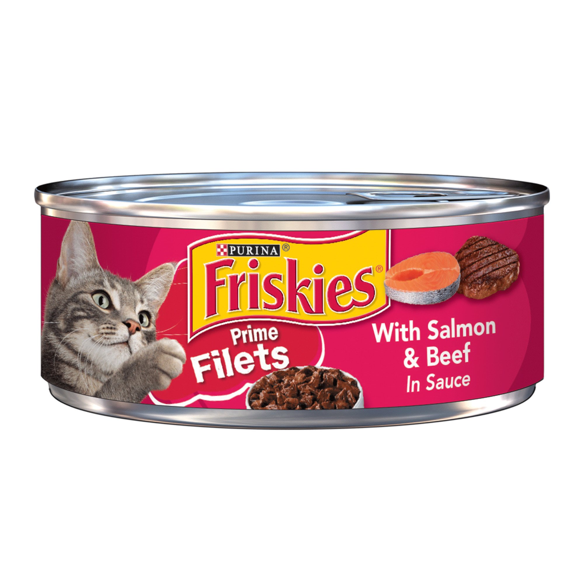 Friskies Prime Filets Salmon & Beef Canned Cat Food in Sauce Petco
