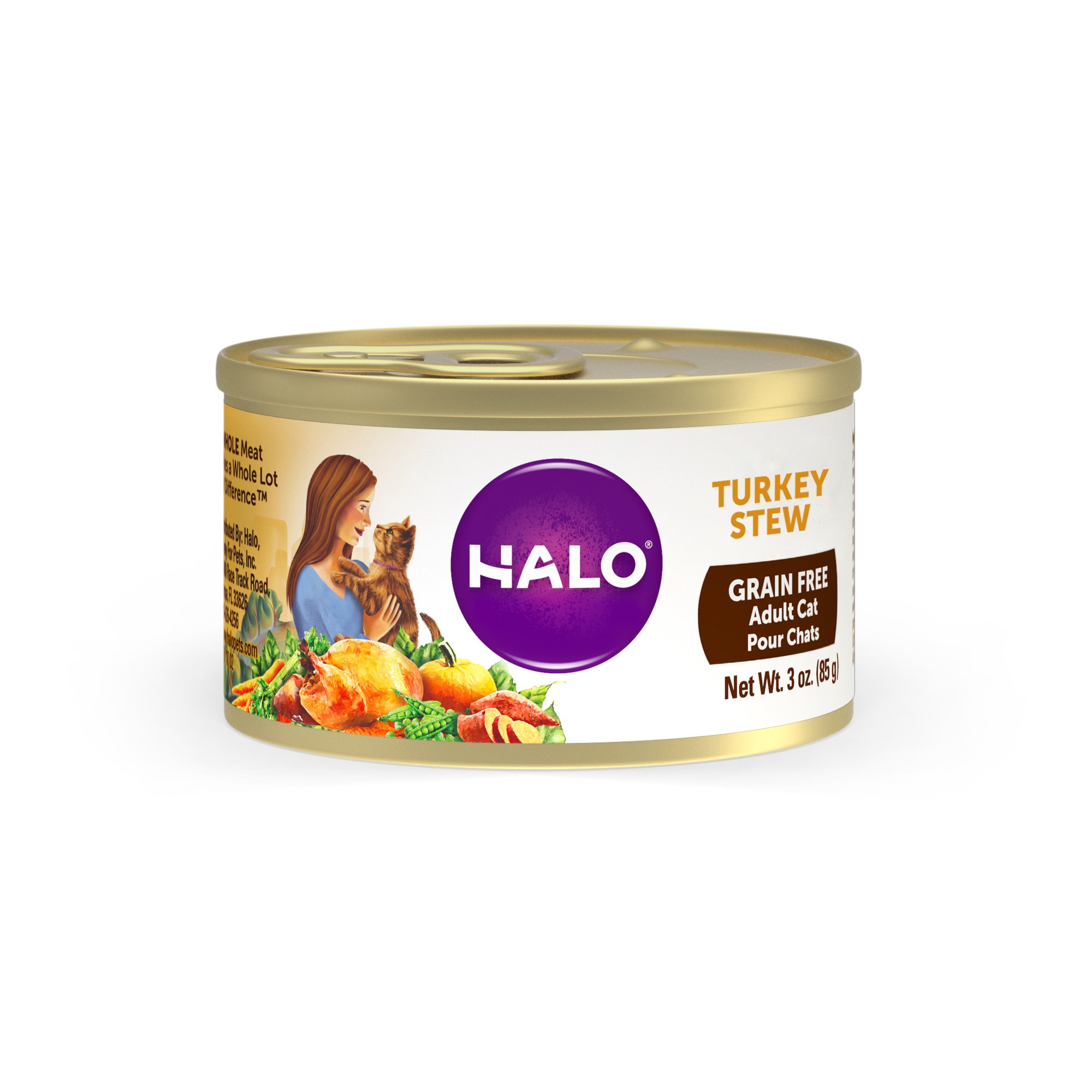 Halo Spot's Stew Wholesome Turkey Recipe Canned Cat Food Petco