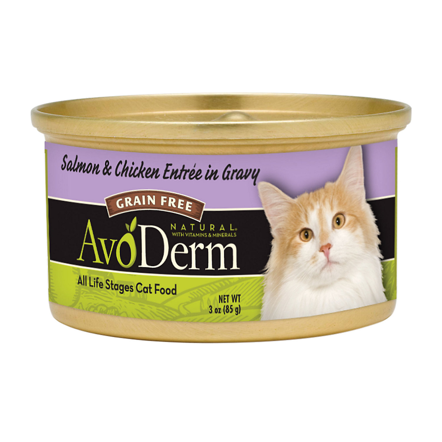 AvoDerm Salmon & Chicken Entree in Gravy Canned Cat Food, 3 