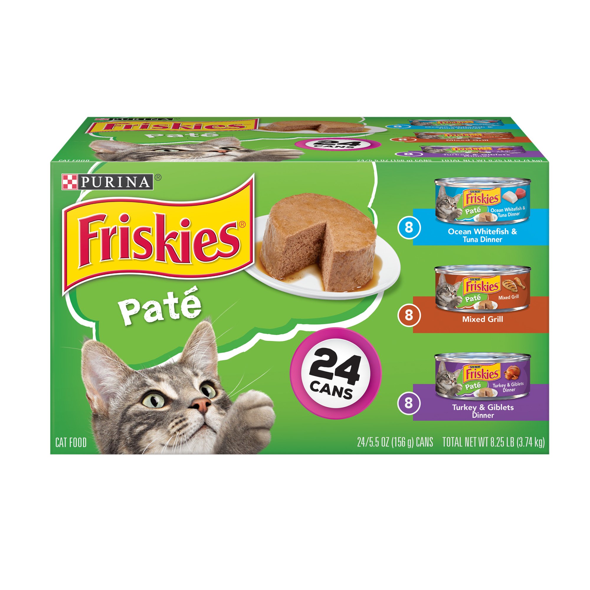 Friskies Mixed Grill, Ocean Whitefish & Tuna Dinner & Turkey & Giblets