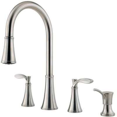 petaluma 2-handle, pull-down kitchen faucet