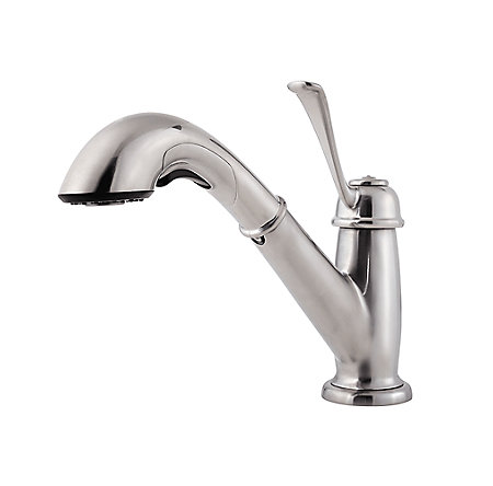 Stainless Steel Bixby 1-Handle, Pull-Out Kitchen Faucet - F-538-5LCS - 1