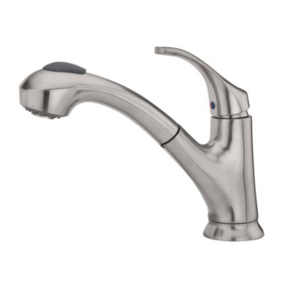Stainless Steel Shelton 1-Handle, Pull-Out Kitchen Faucet ...
