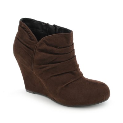 Delicious Aubina S Womens Brown Wedge Ankle Bootie 9574