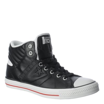all star black leather converse